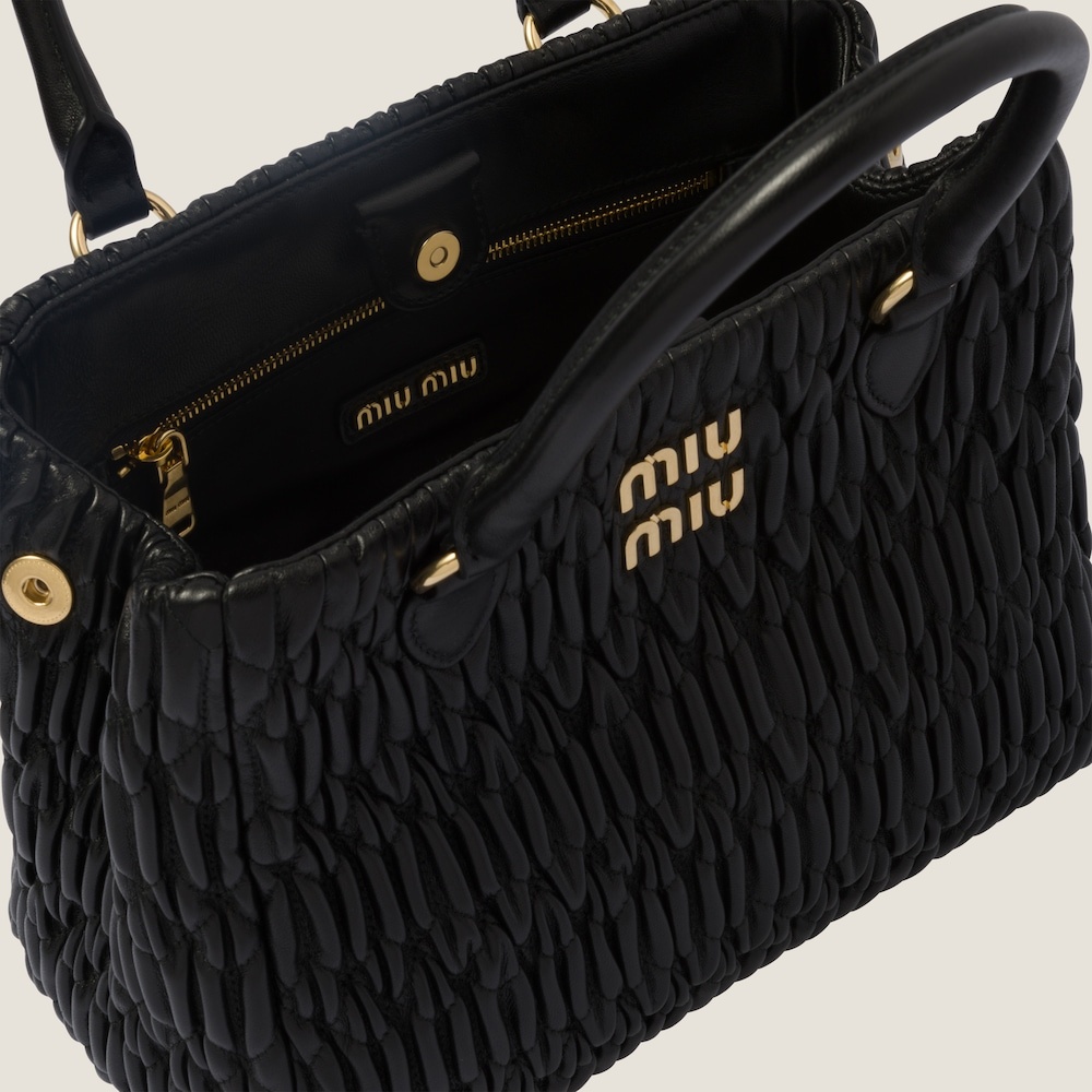 Miu Crystal nappa leather and crystal handbag 5