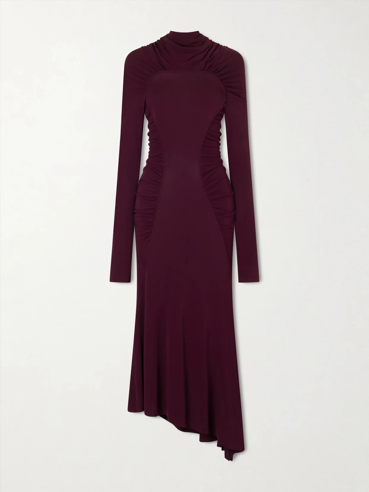 Gathered Crepe Maxi Dress - 1
