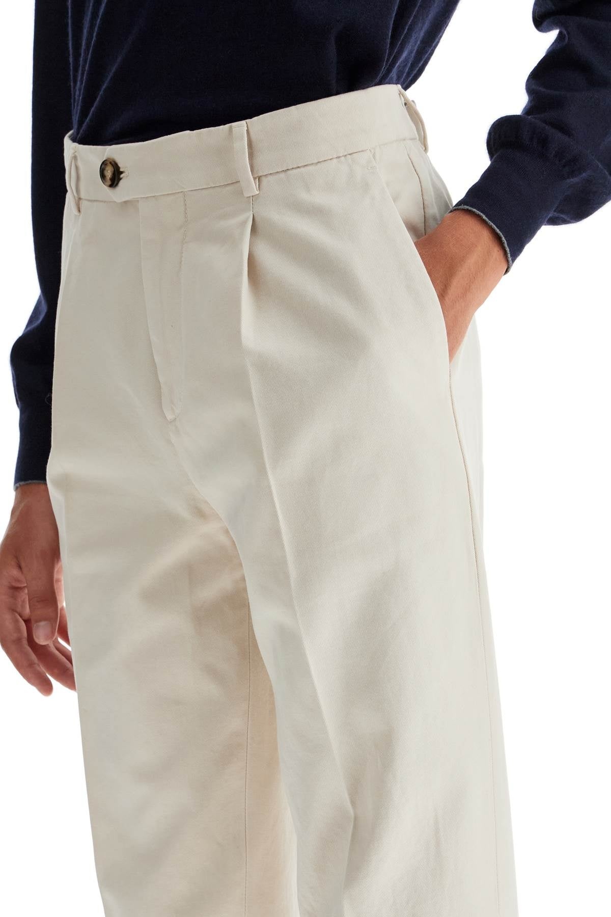 Pantaloni Leisure Fit In Gabardina - 4