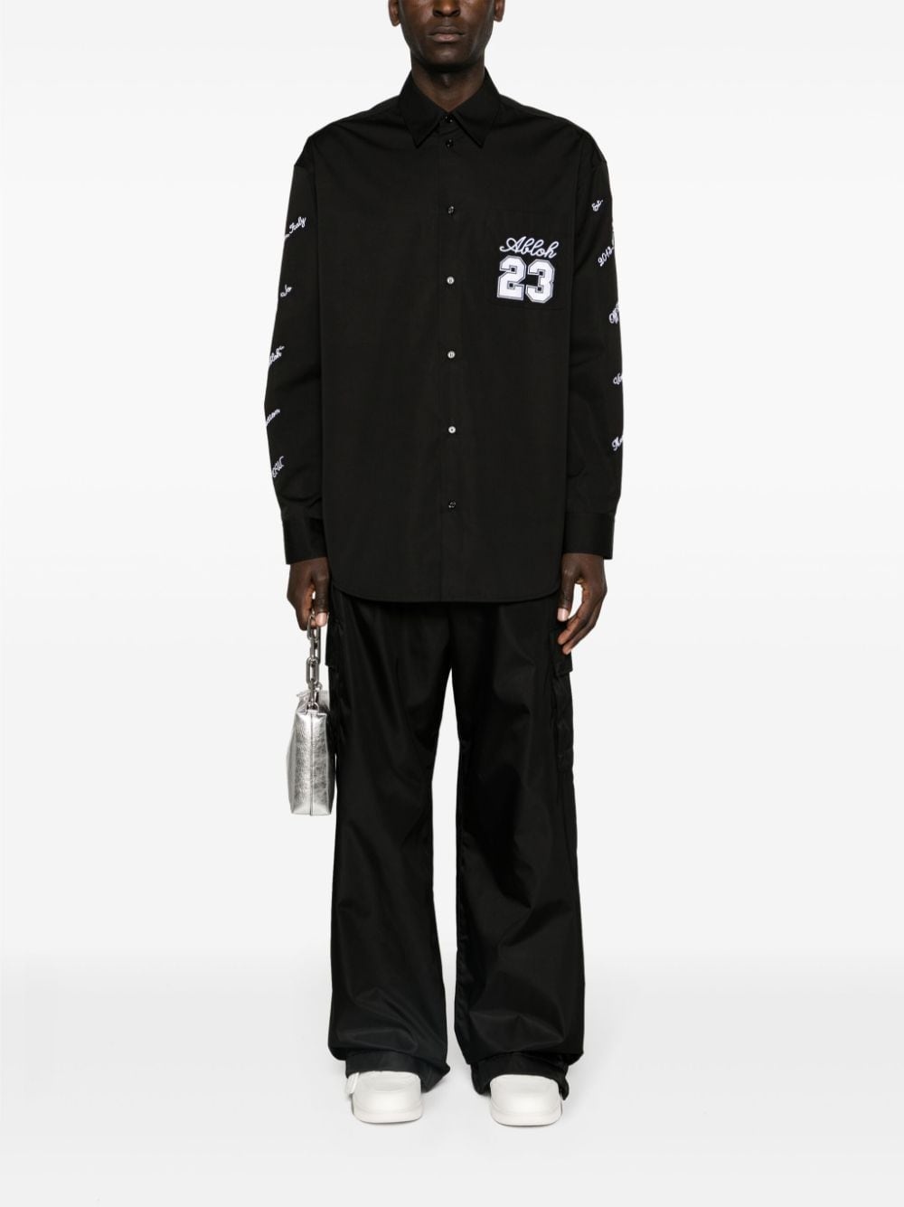 wide-leg cargo trousers - 2