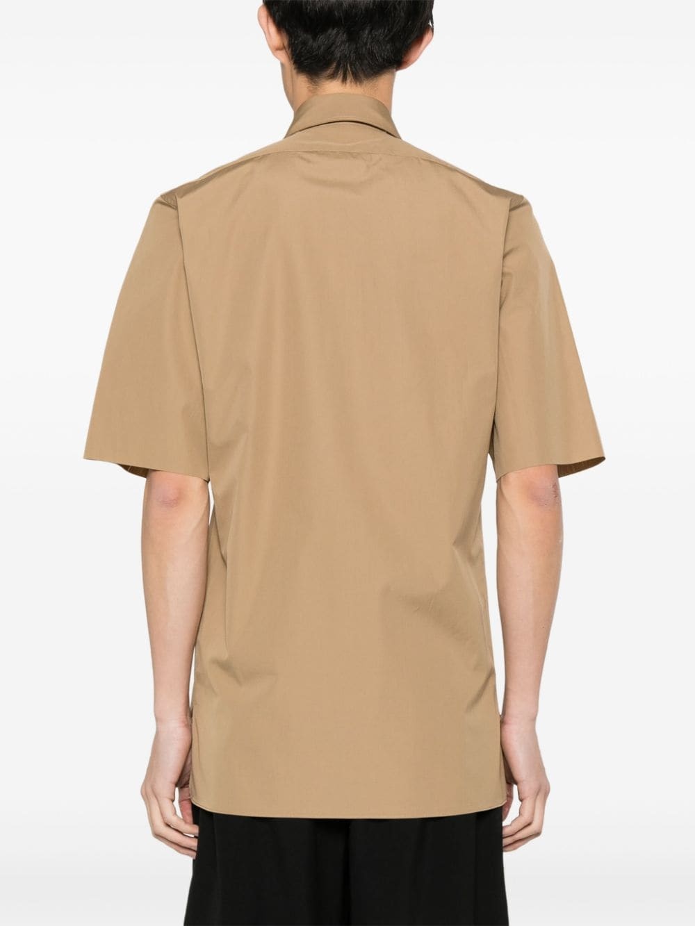 oversized-collar cotton shirt - 4