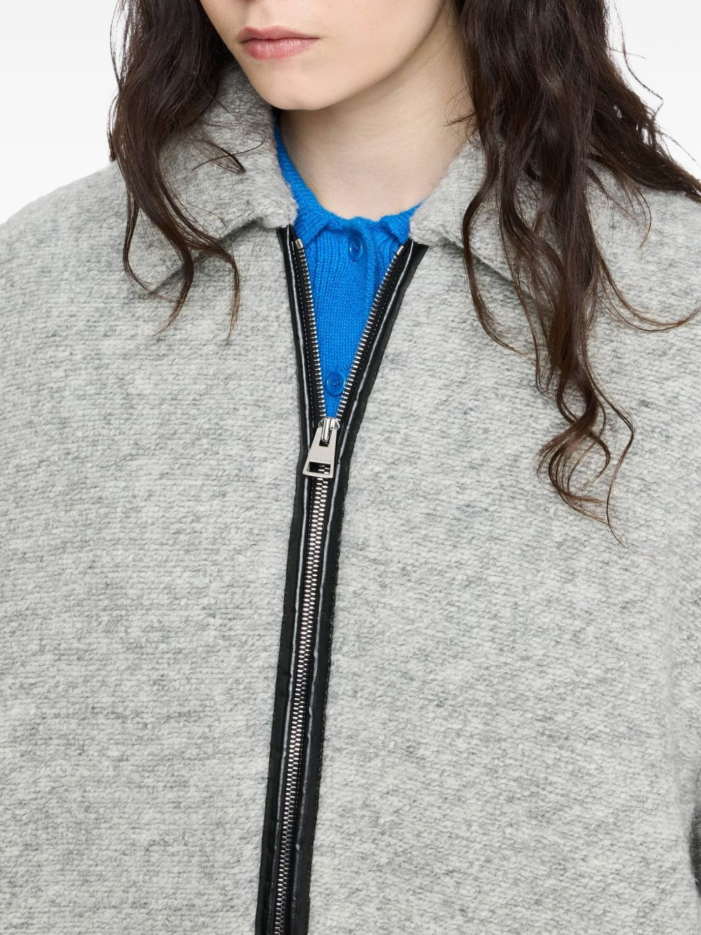 cotton collared jacket - 5