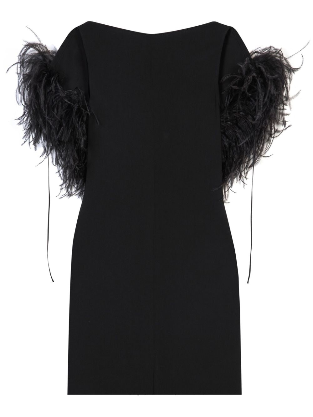 Nerine feather-detail minidress - 1