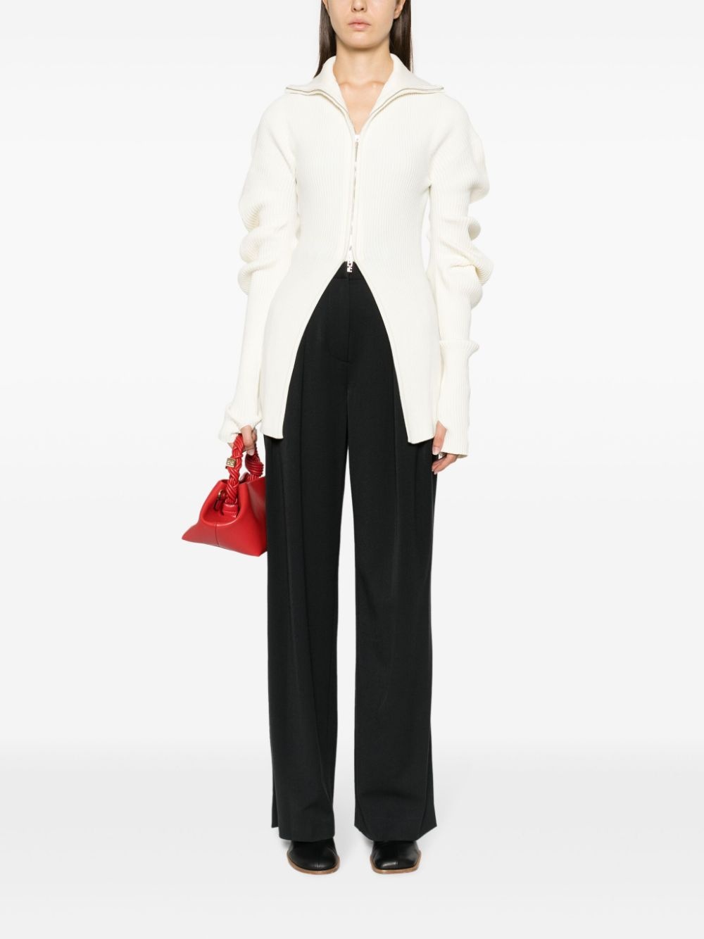 Luisa pleated wide-leg trousers - 2