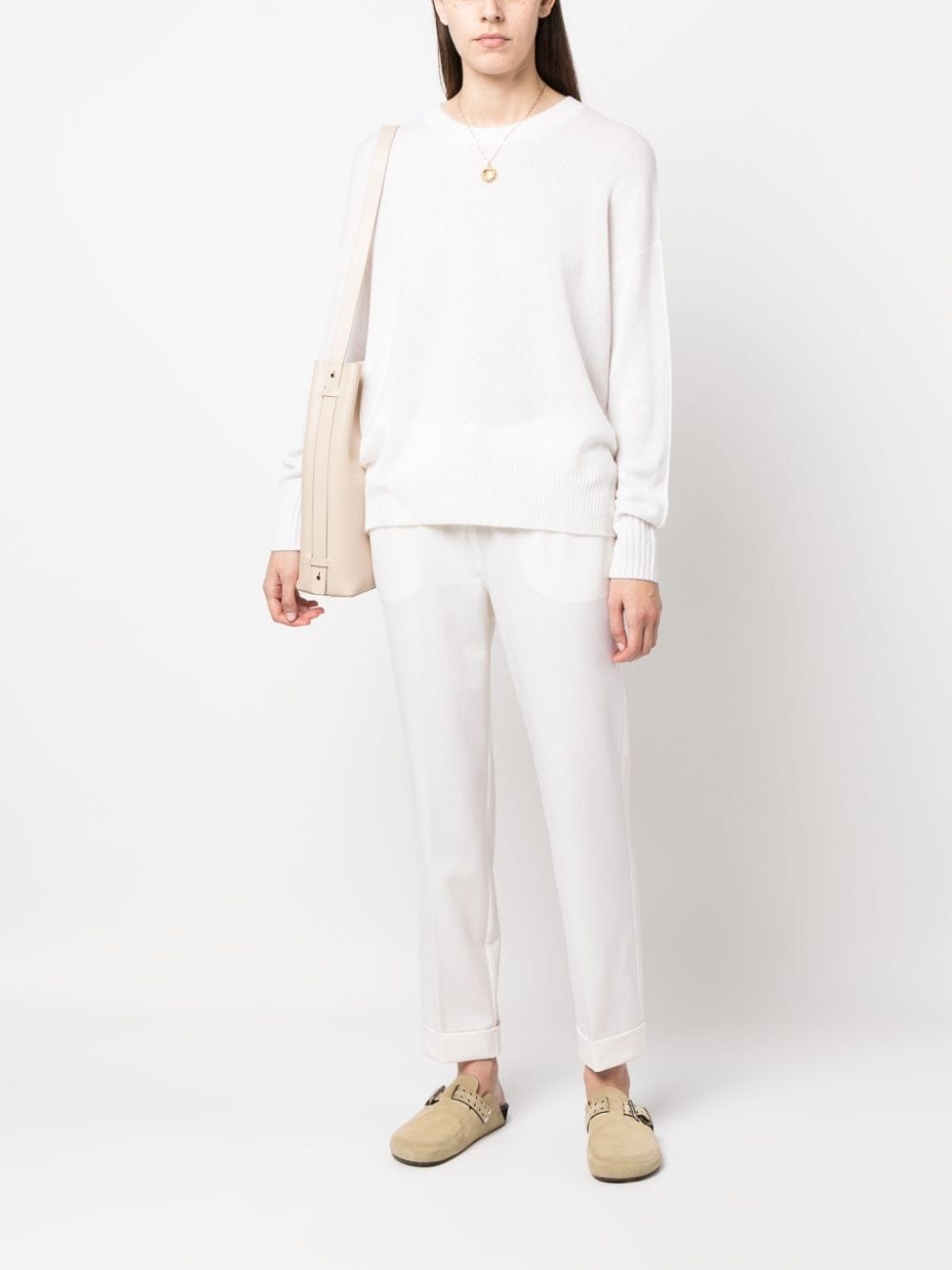 drop-shoulder cashmere jumper - 2