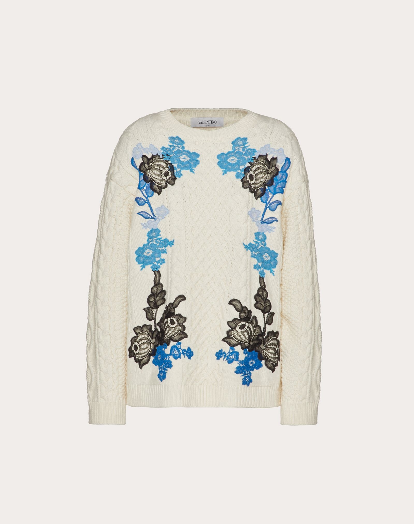 Embroidered Cashmere Wool Sweater - 1