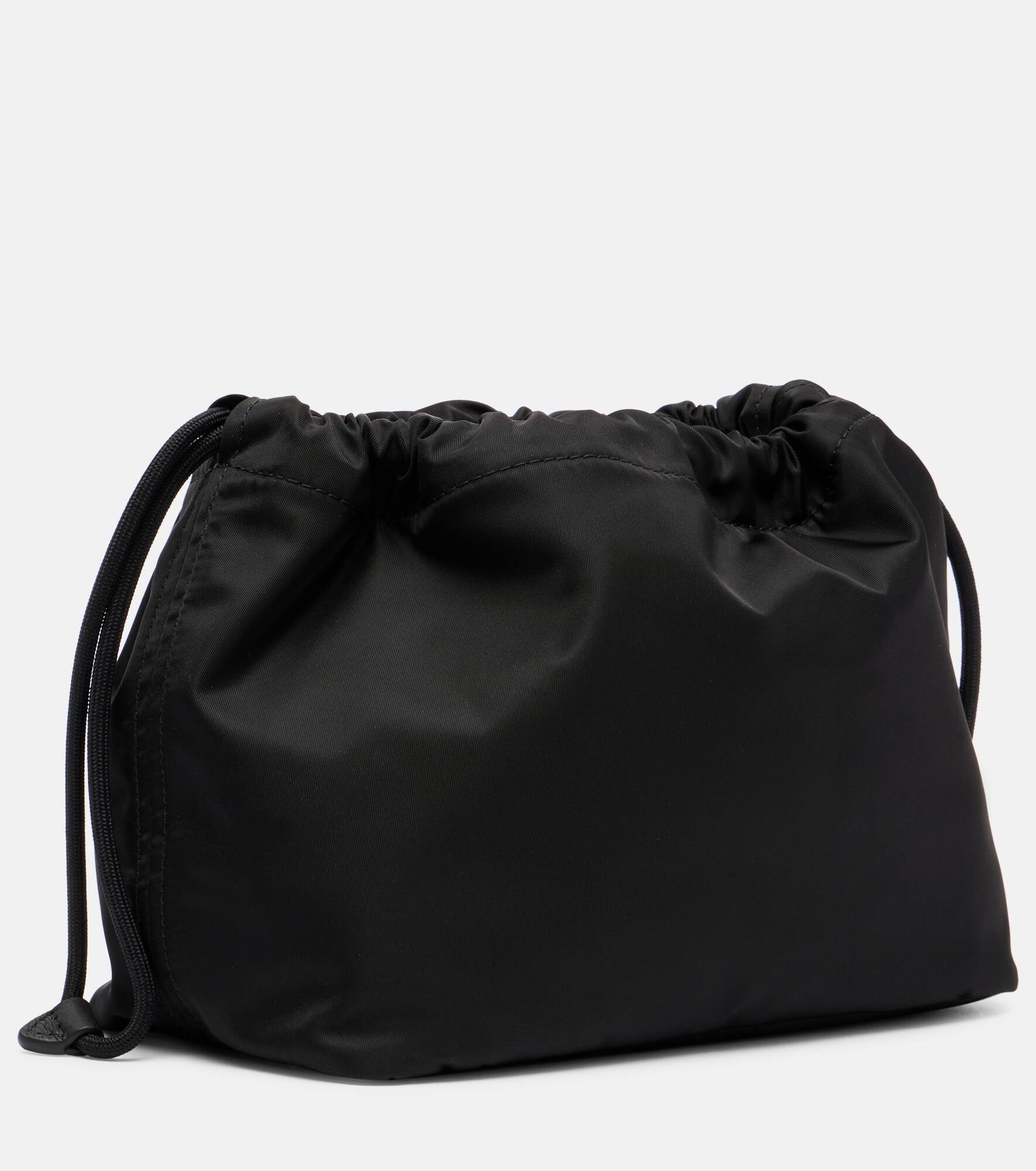 Reversible leather-trimmed pouch - 4