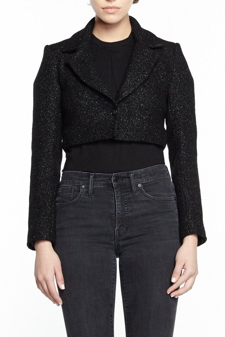 Coco Black Twill and Tweed Jacket - 4