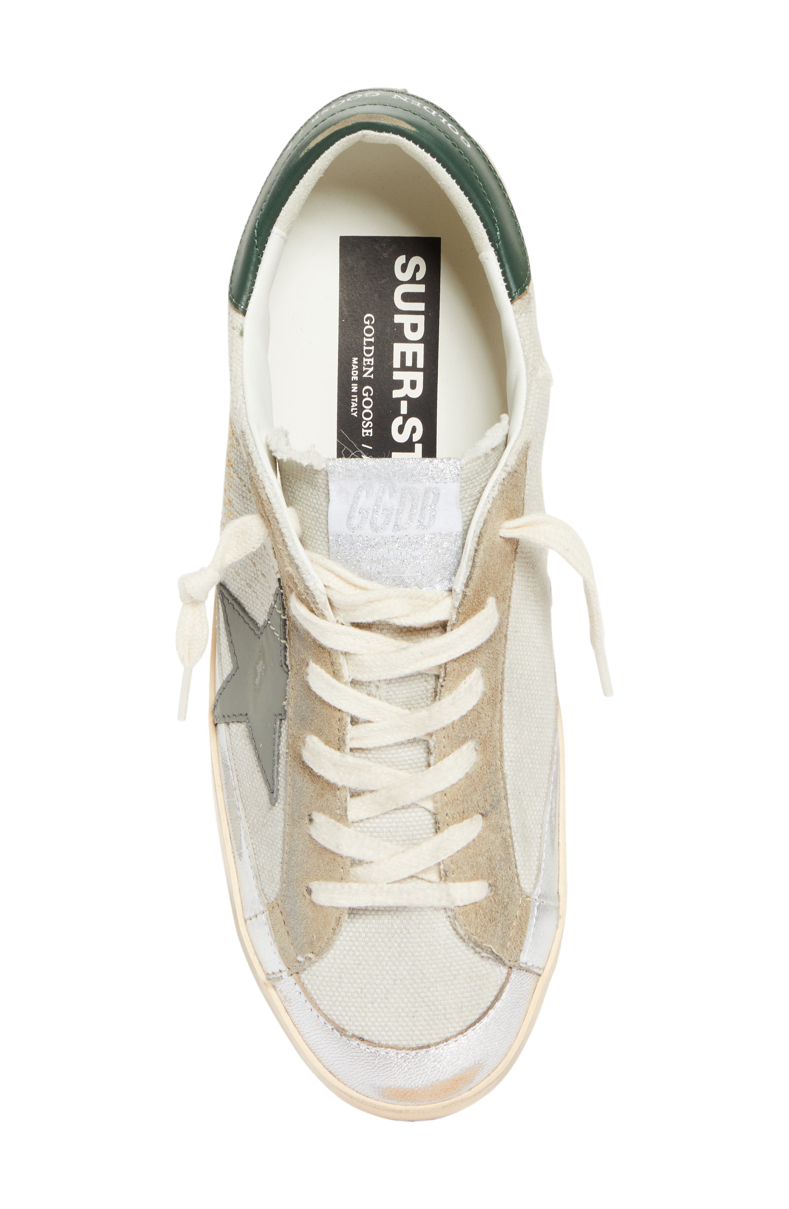 Golden Goose Super-Star Low Top Sneaker in Grey/Green at Nordstrom - 5