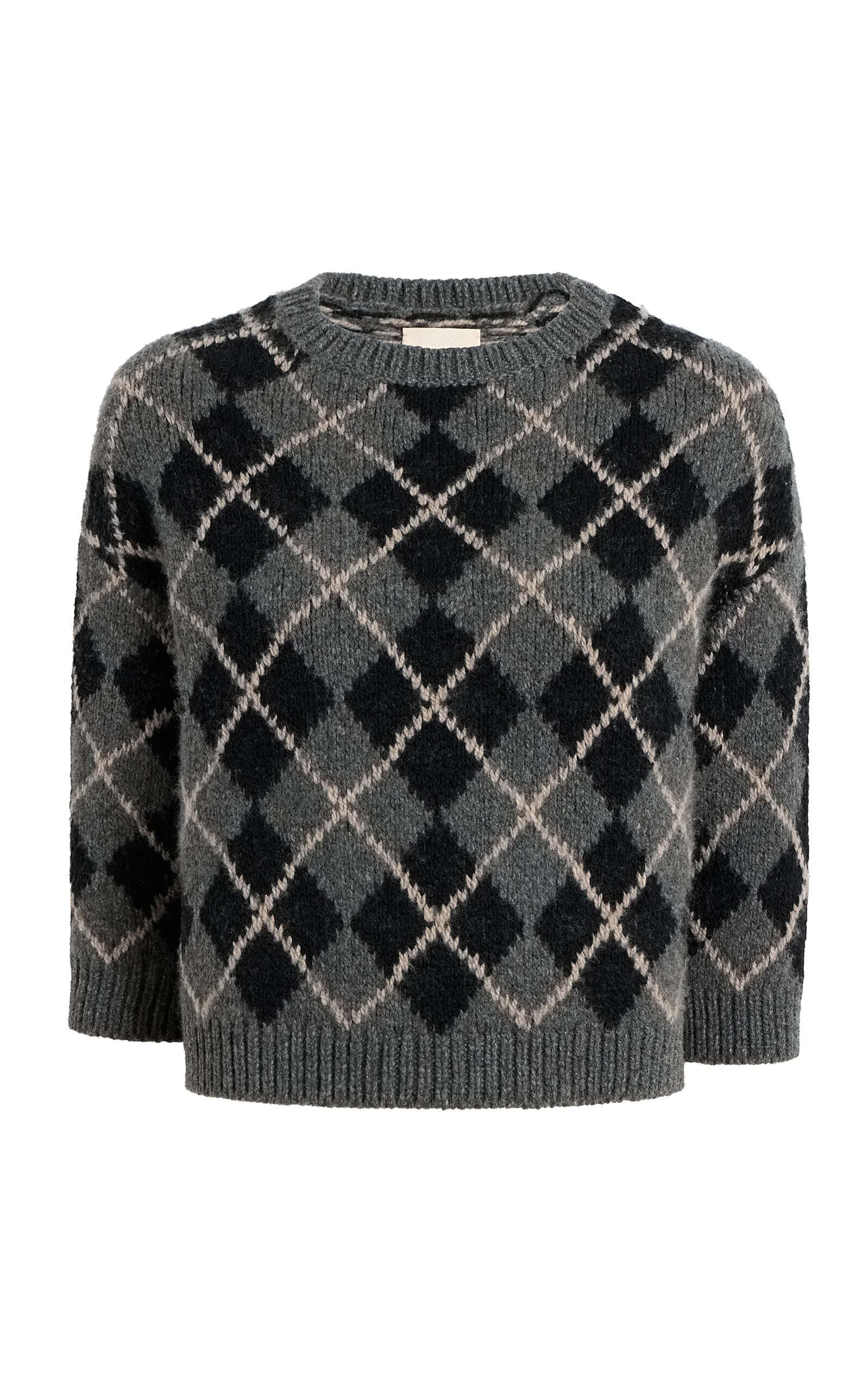 Colt Argyle Cashmere Sweater grey - 1