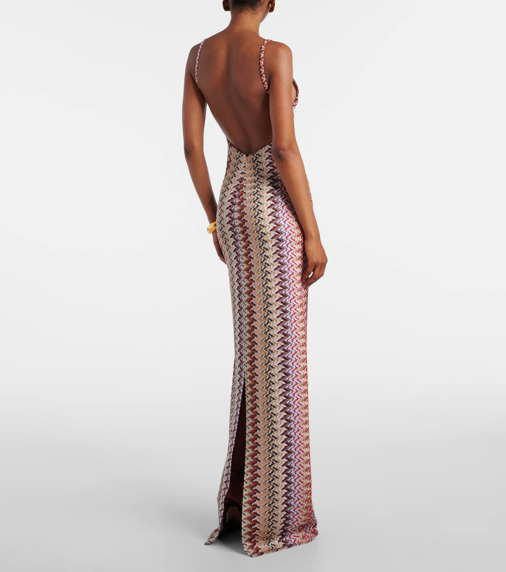 Zigzag lamé maxi dress - 3
