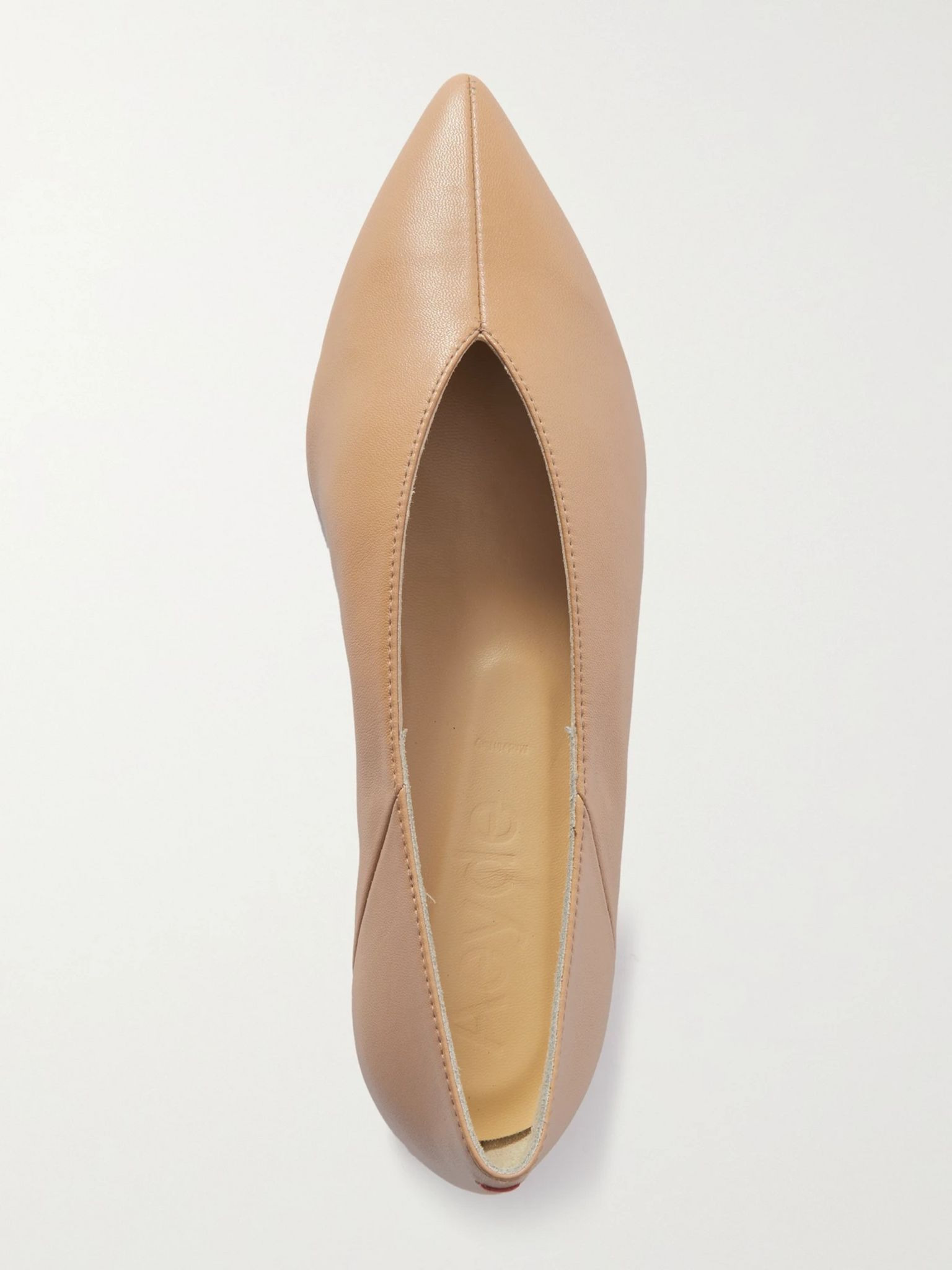Moa leather point-toe flats Tan - 5