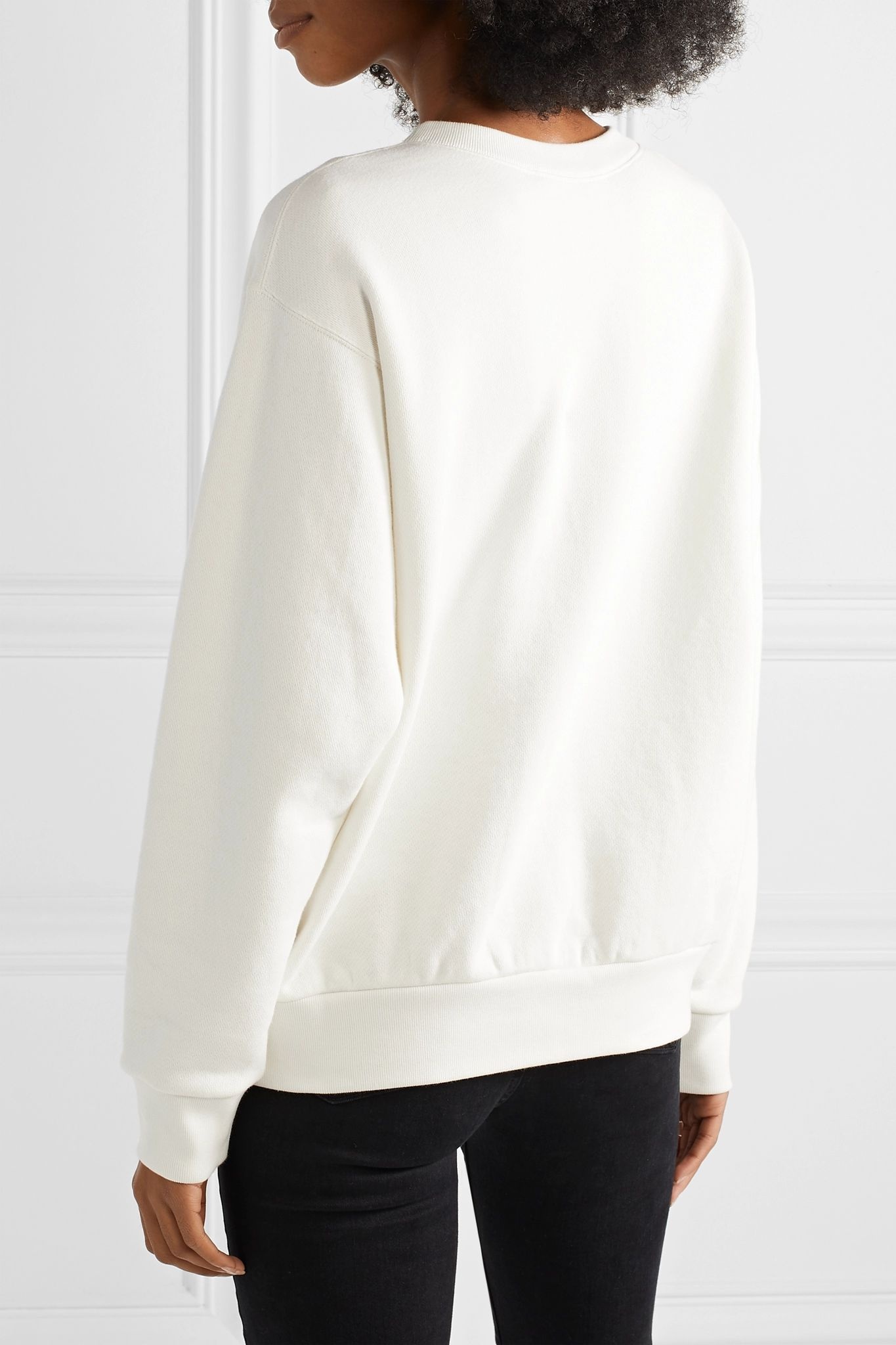 Oversized embroidered cotton-jersey sweatshirt - 4