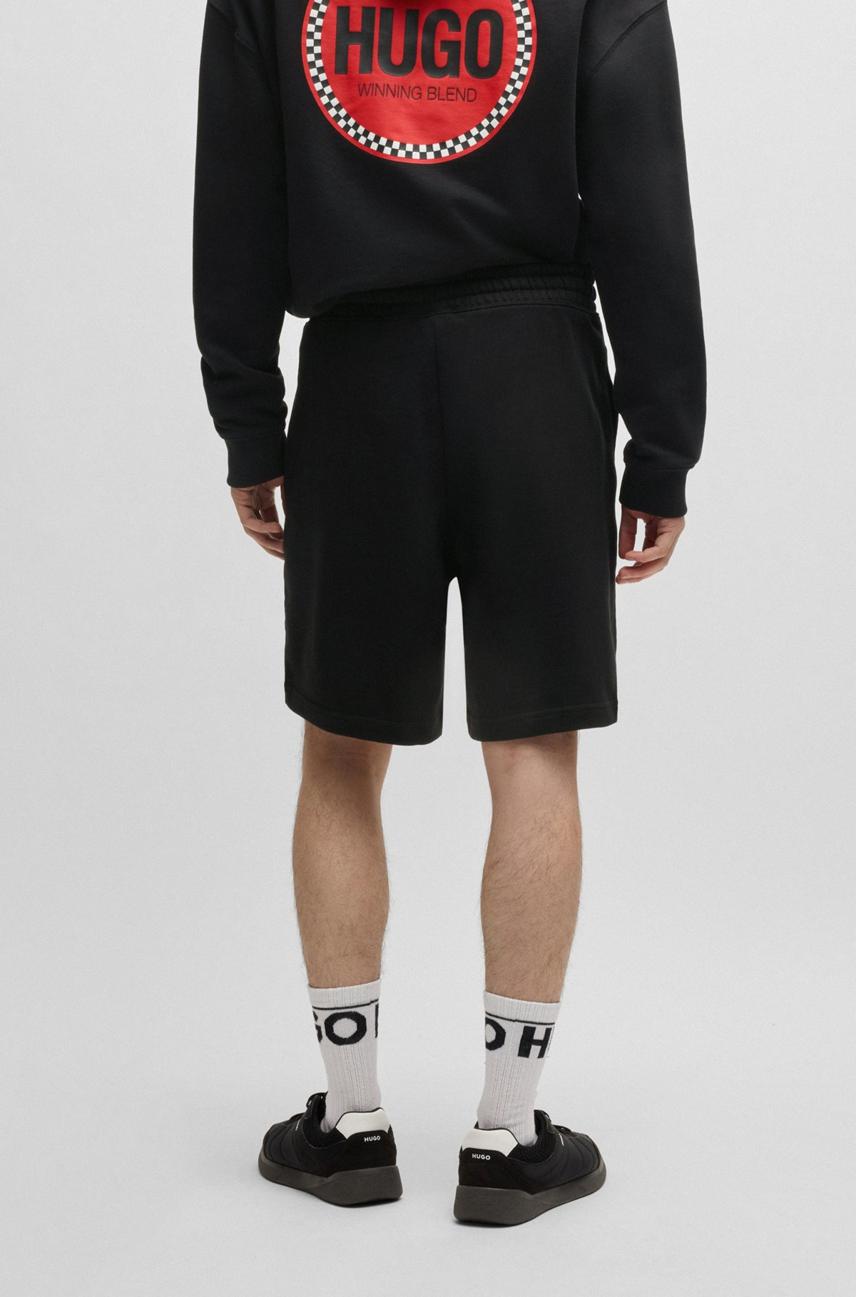COTTON-TERRY RELAXED-FIT SHORTS WITH LOGO PRINT - 5