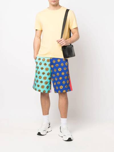 VERSACE JEANS COUTURE baroque-print colour-block shorts outlook