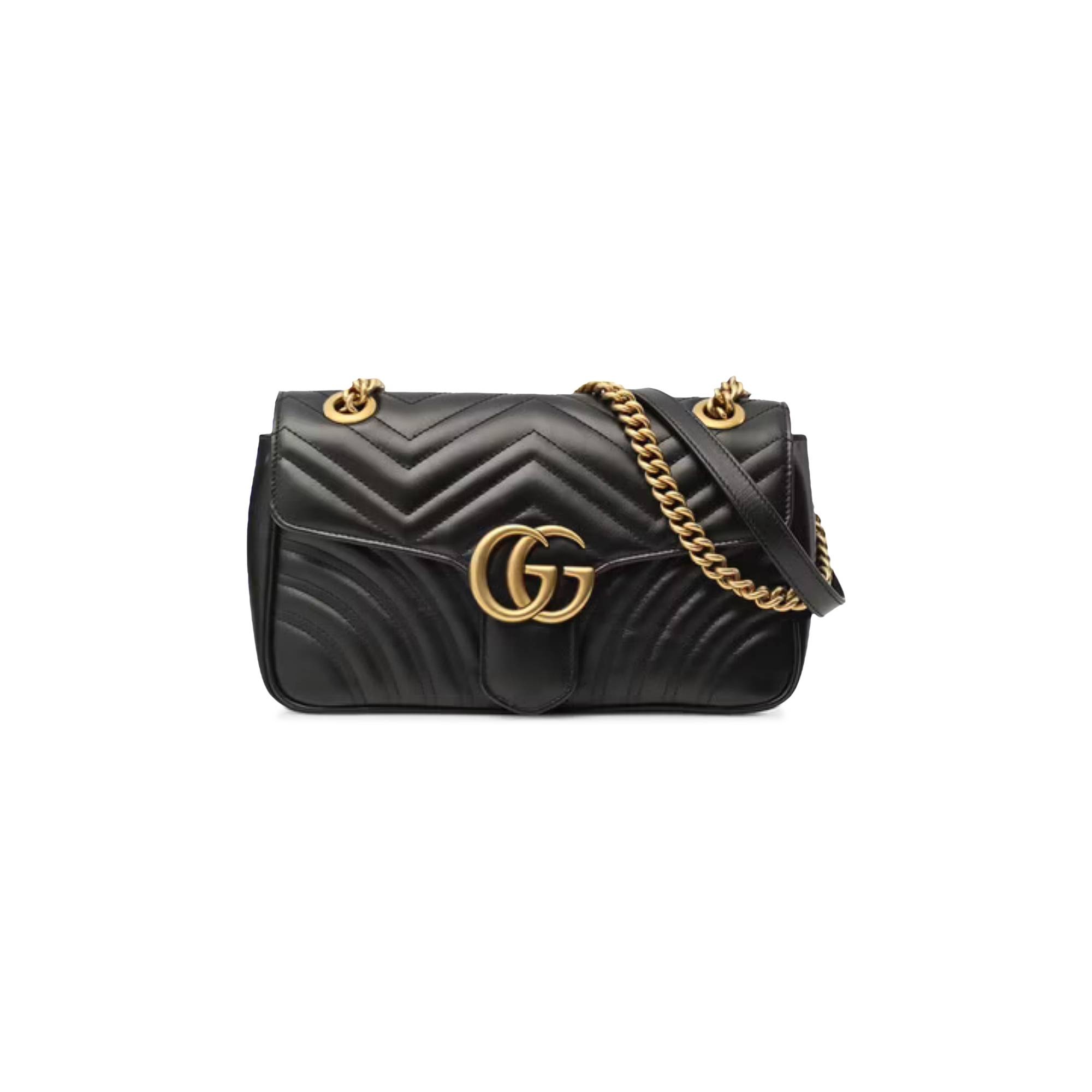 Gucci GG Marmont Small Matelassé Shoulder Bag 'Black' - 1