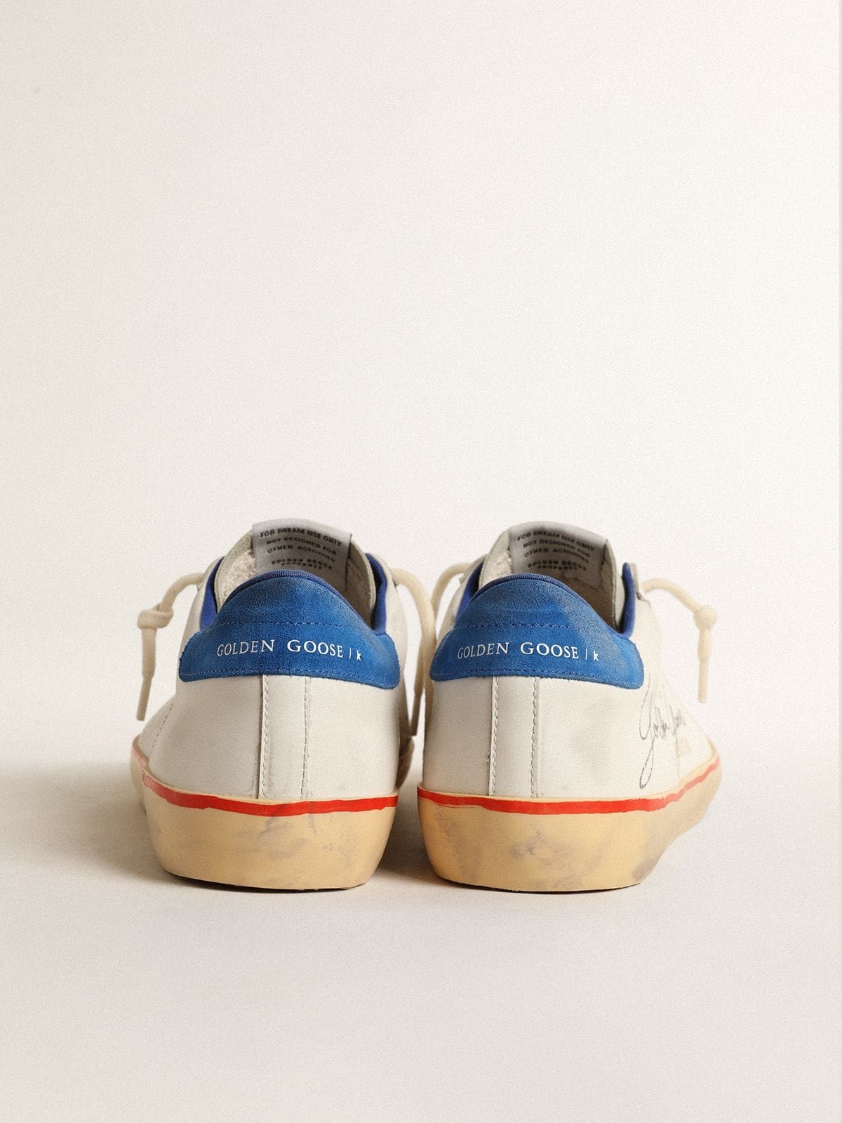 Men’s Super-Star with perforated star and blue suede heel tab - 4