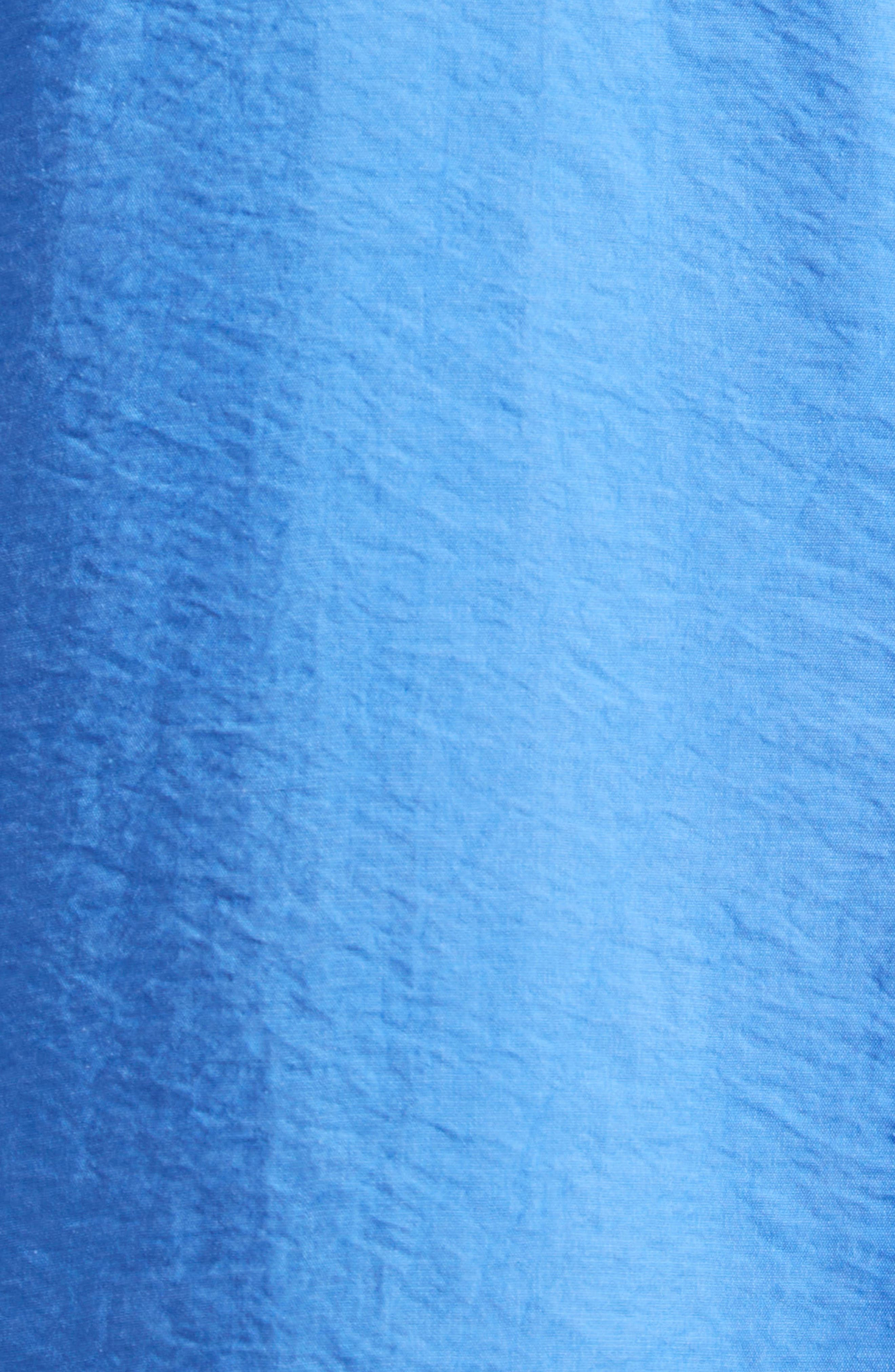 TOTEME Parachute Long Sleeve Silk Blend Maxi Shirtdress in Cobalt at Nordstrom - 6
