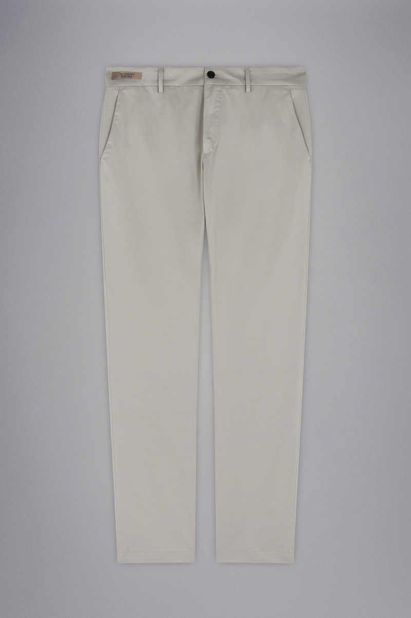 SUPIMA® STRETCH COTTON CHINO TROUSERS - 1