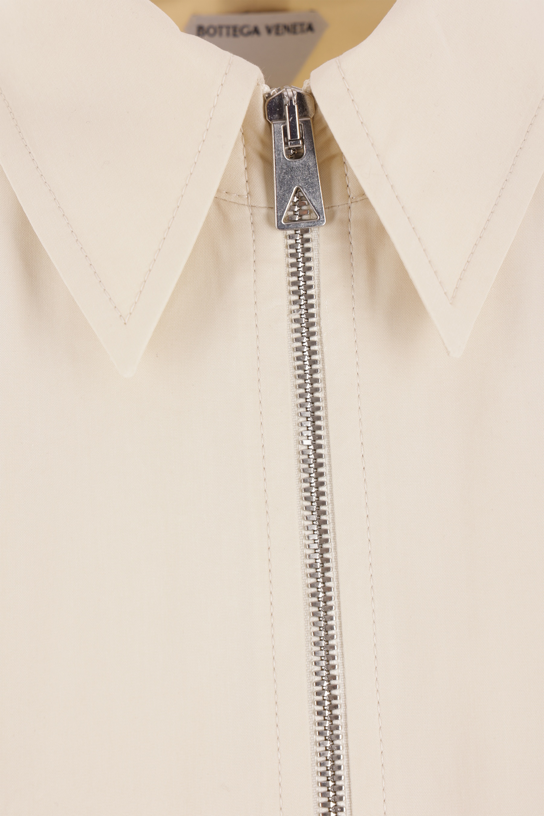 ワンピース BOTTEGA VENETA POPLIN SHIRT DRESS Striped cotton poplin shirt dress in blue - Bottega Veneta