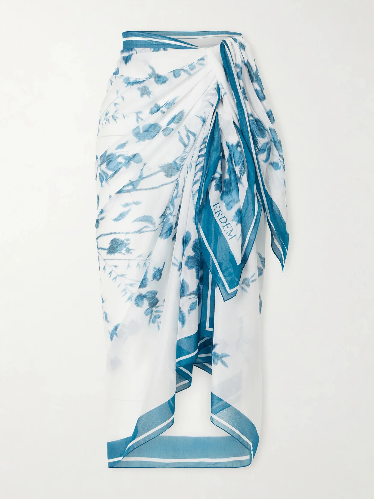 Floral-print Cotton-voile Pareo - 1