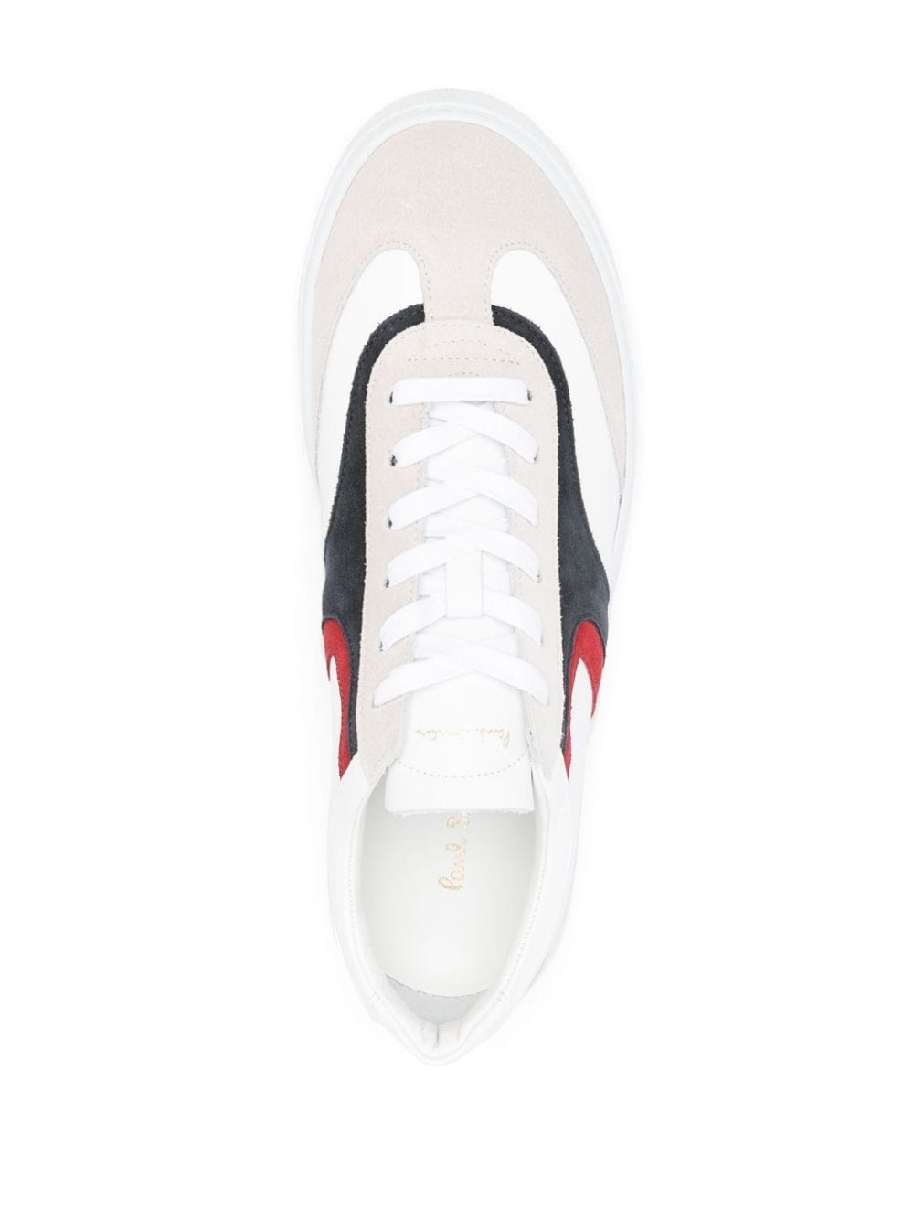 leather lace-up sneakers - 4