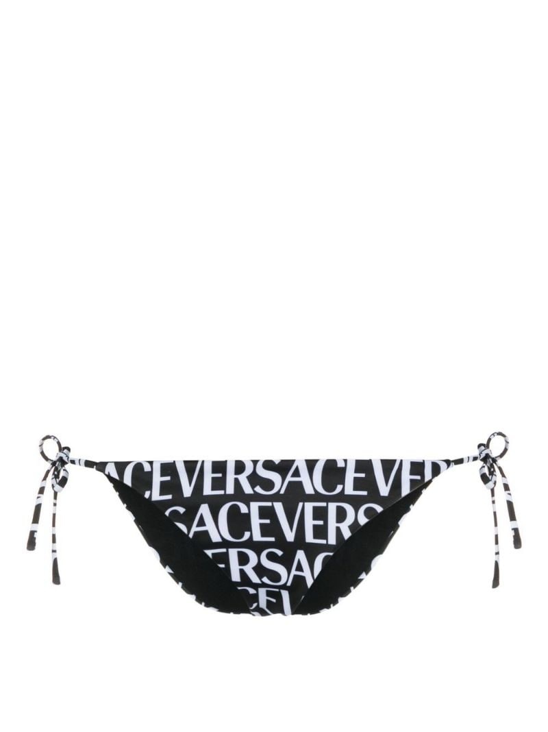 logo-print tie-fastening bikini bottoms - 1