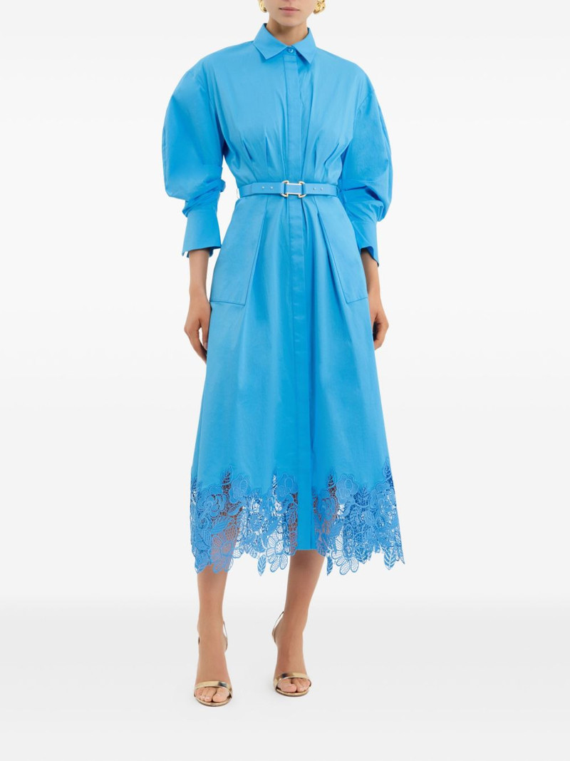 REBECCA VALLANCE Montreux lace shirt midi dress outlook