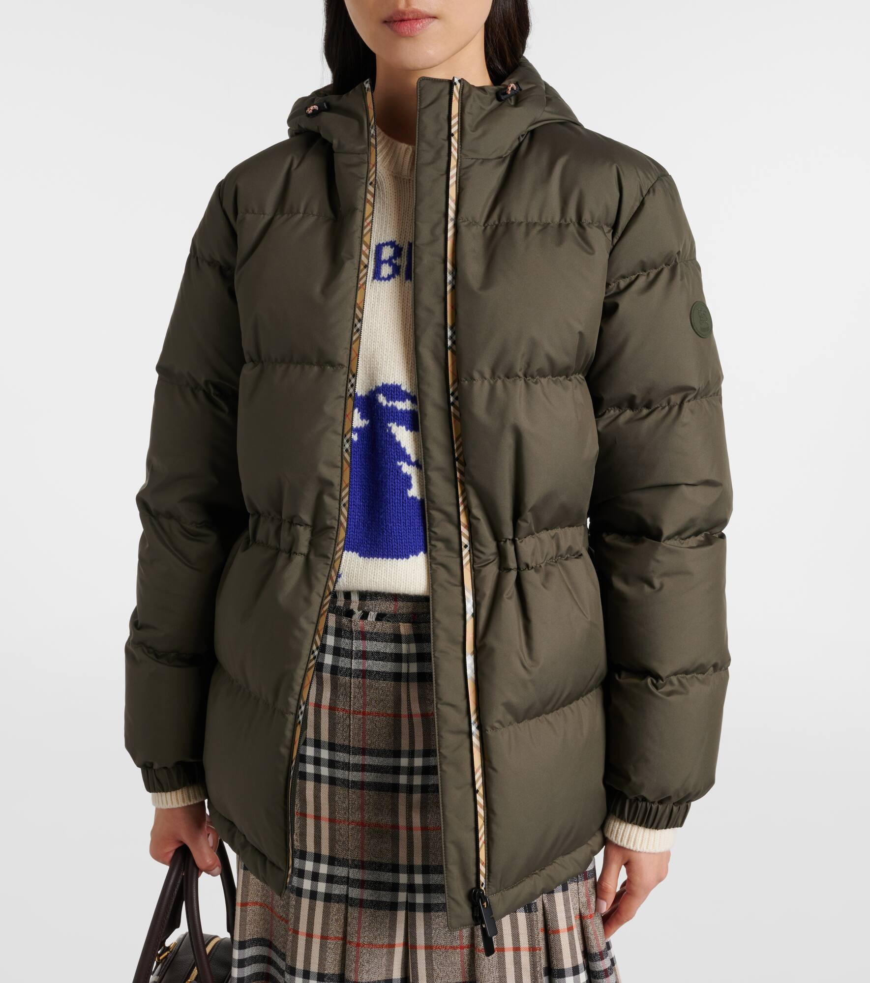 Burberry Check hooded down jacket - 6