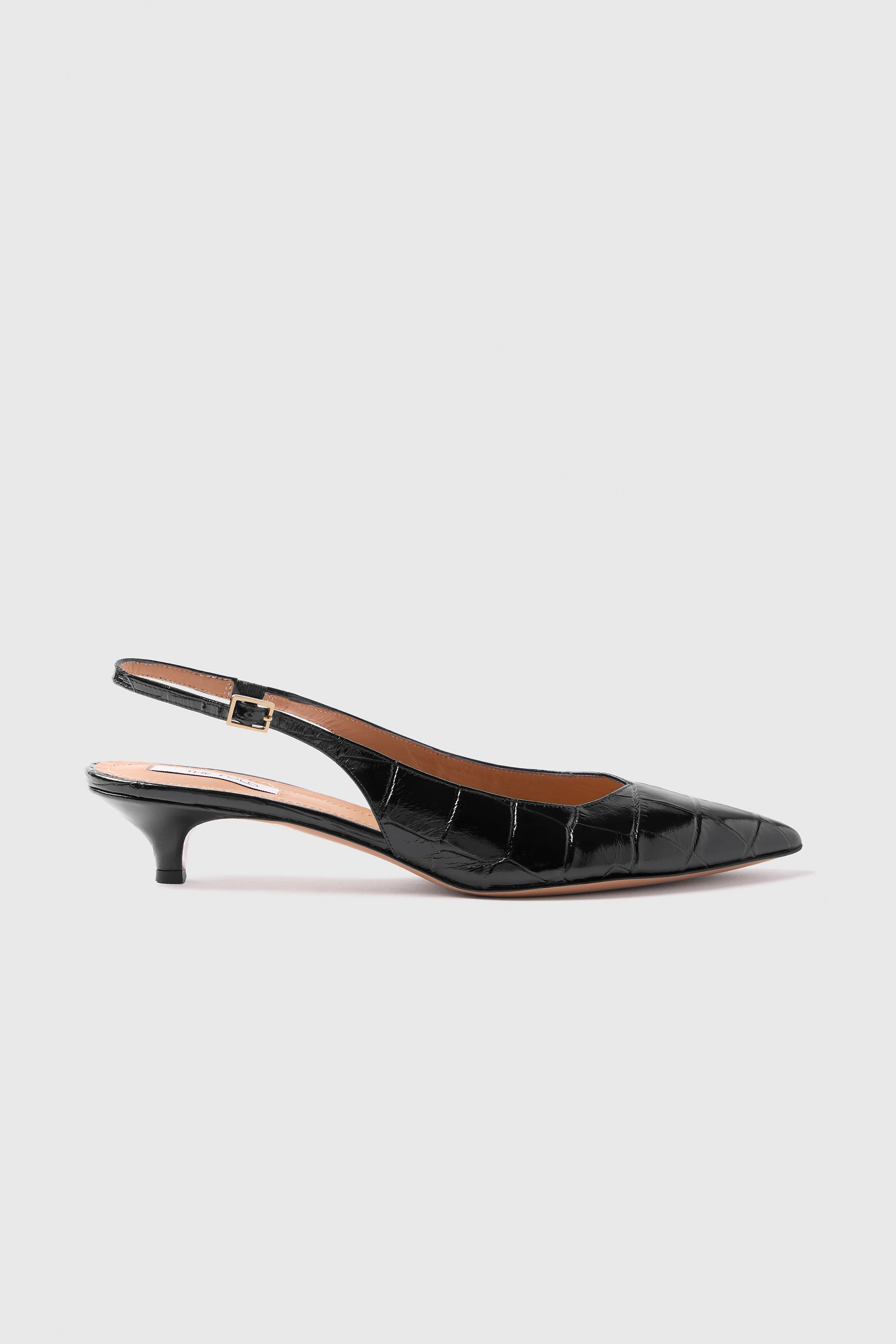 Piedmont Lizard-Embossed Leather Heels 35 - 1