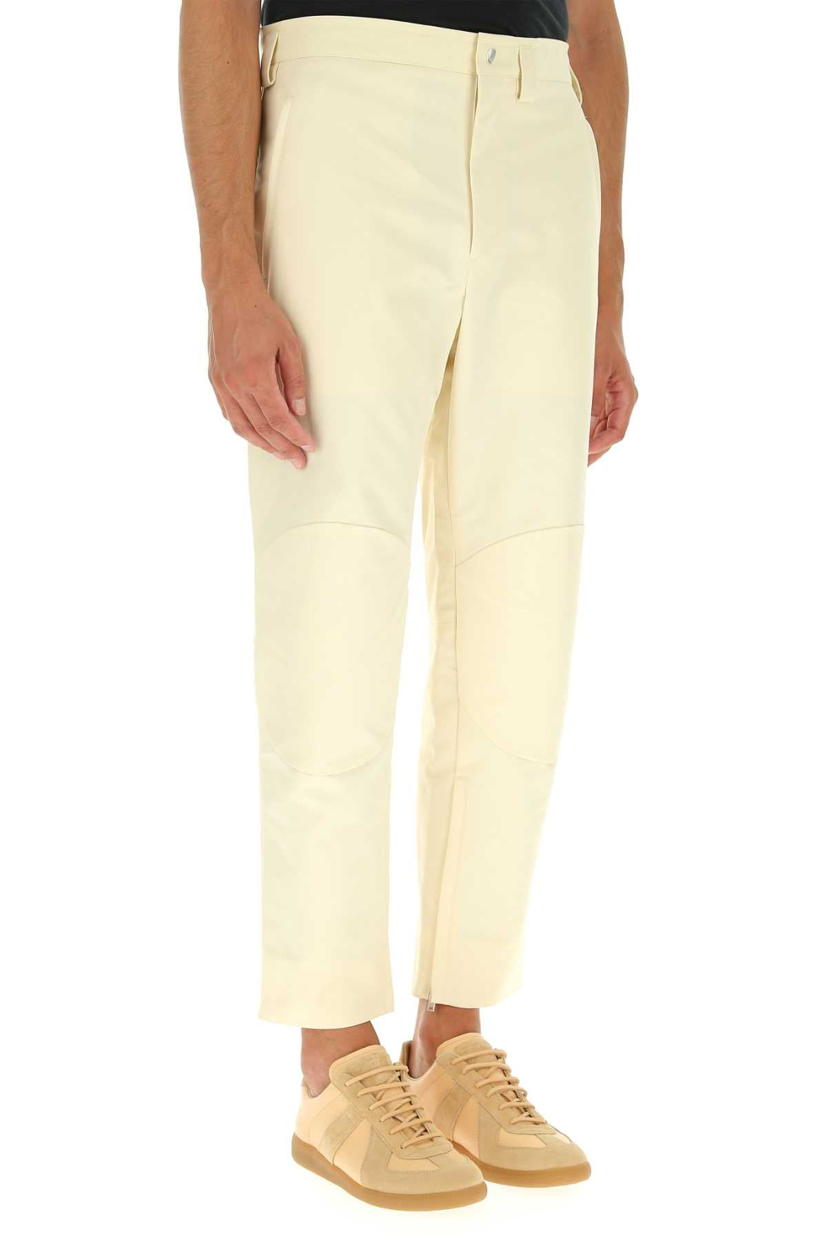 Jil Sander Men Ivory Cotton Pant - 3