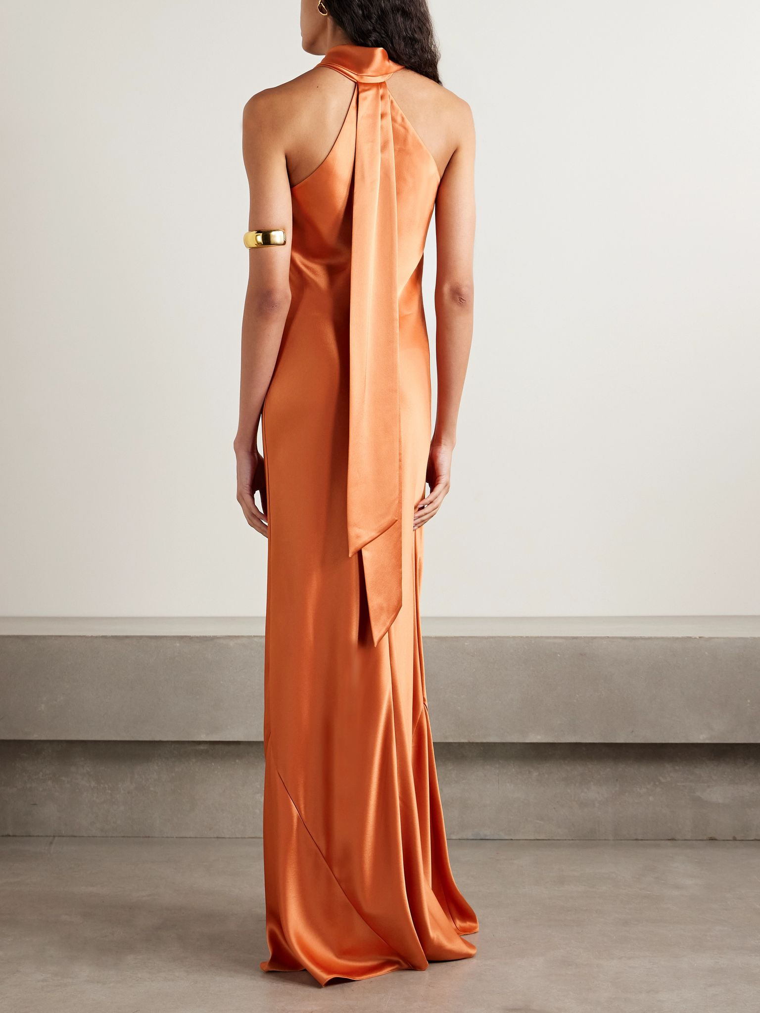 Pandora satin gown Coral - 3