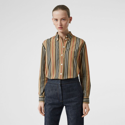 Burberry Button-down Collar Icon Stripe Cotton Shirt outlook