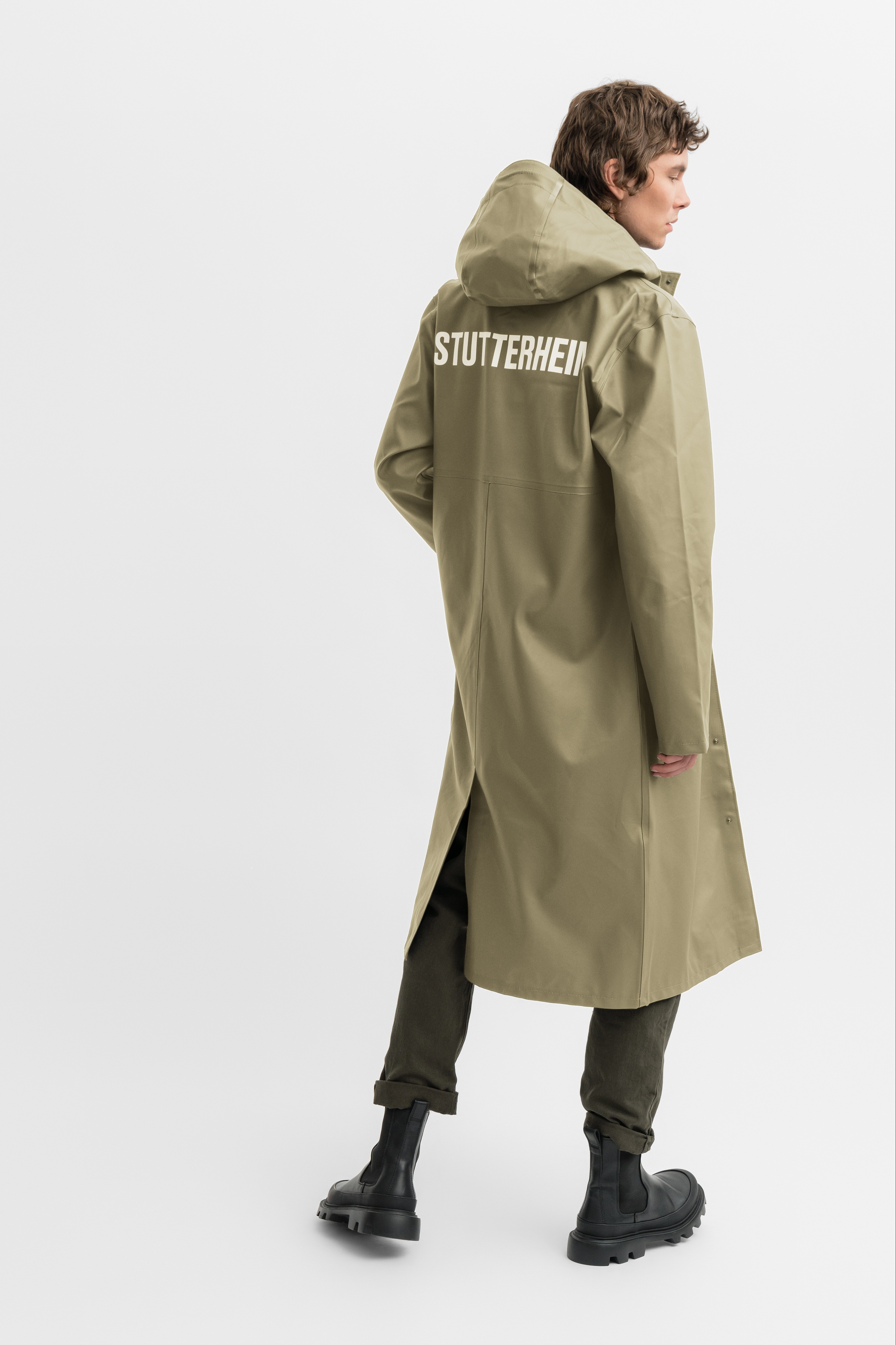 Stockholm Long Print Raincoat Aloe - 4