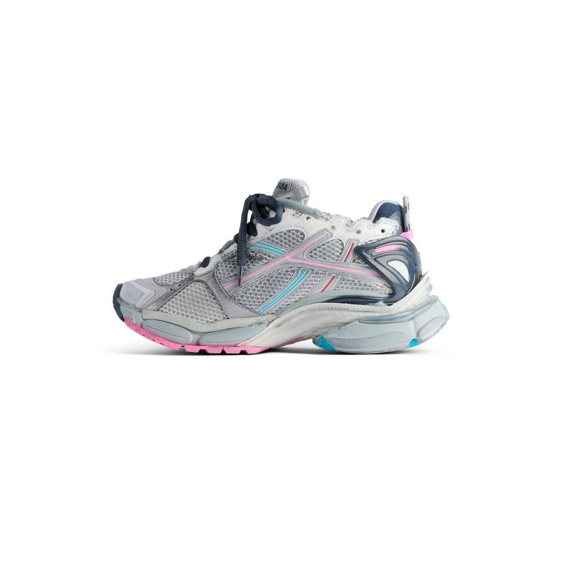 Women's Runner Sneaker  in Light Beige/grey/pink/blue - 4