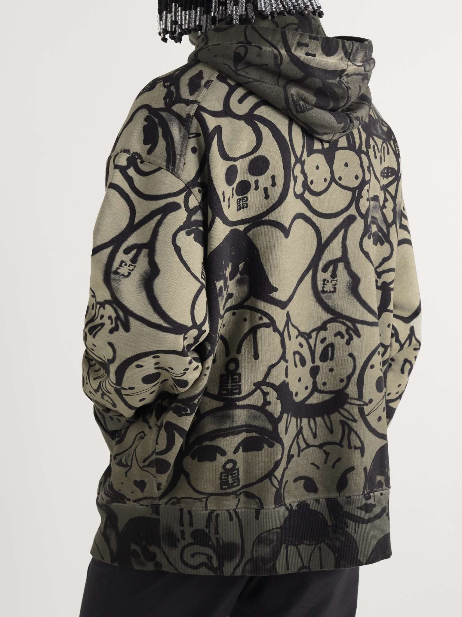 + Chito Printed Cotton-Jersey Hoodie - 4