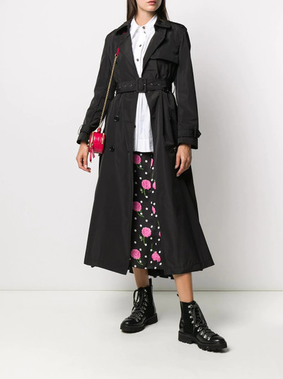 REDValentino double-breasted pleated trench coat outlook