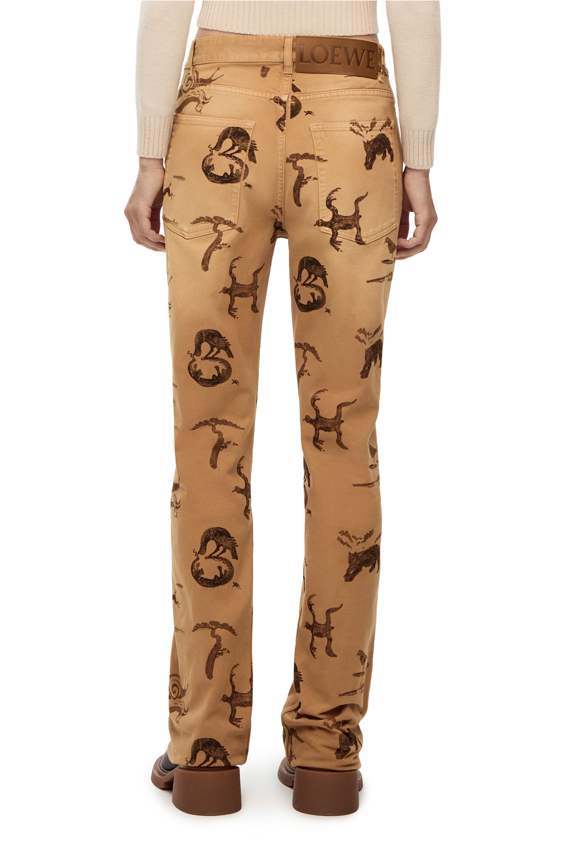 Animal print jeans in denim - 4