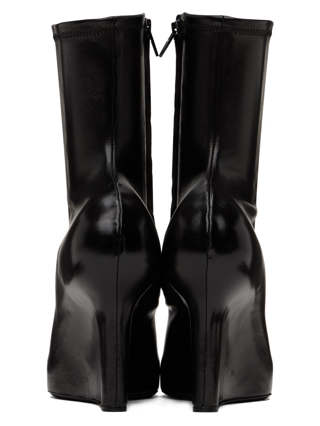 Black Wedge Boots - 2