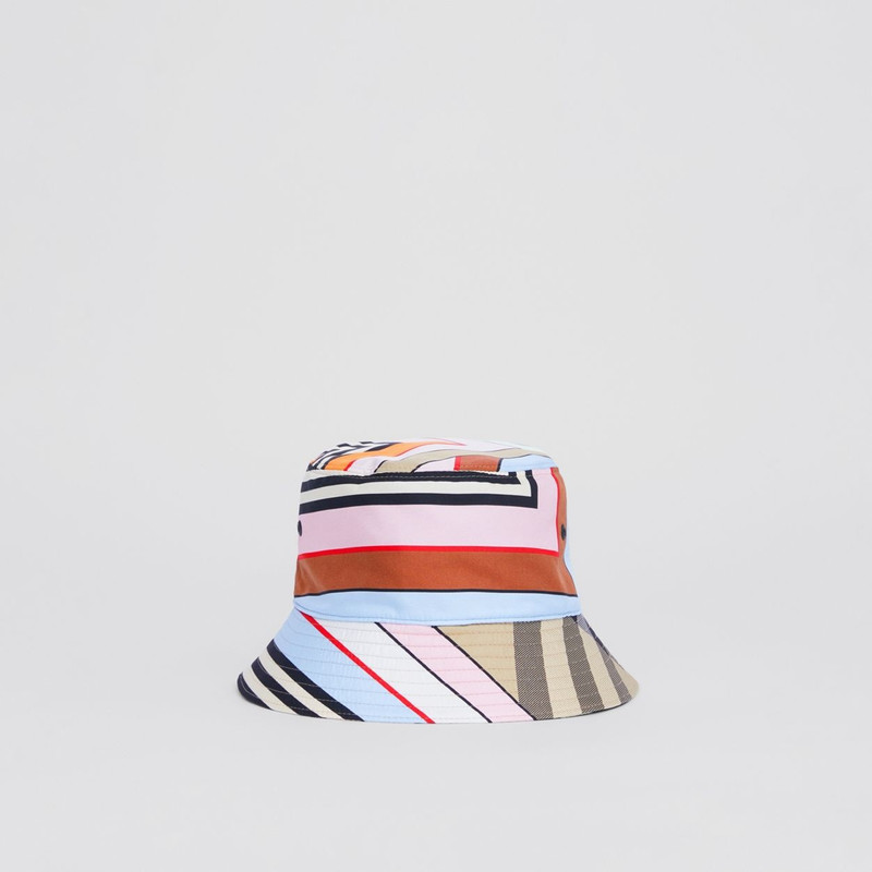 Montage Print Silk Bucket Hat 4
