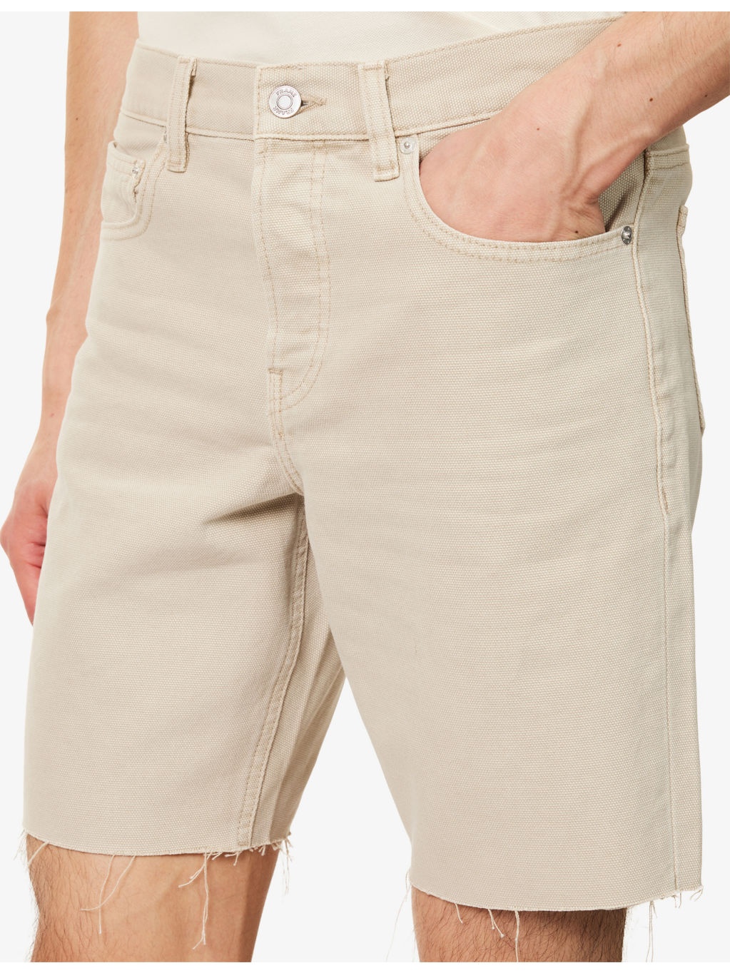 Raw-Hem Relaxed-Fit Denim Shorts - 5