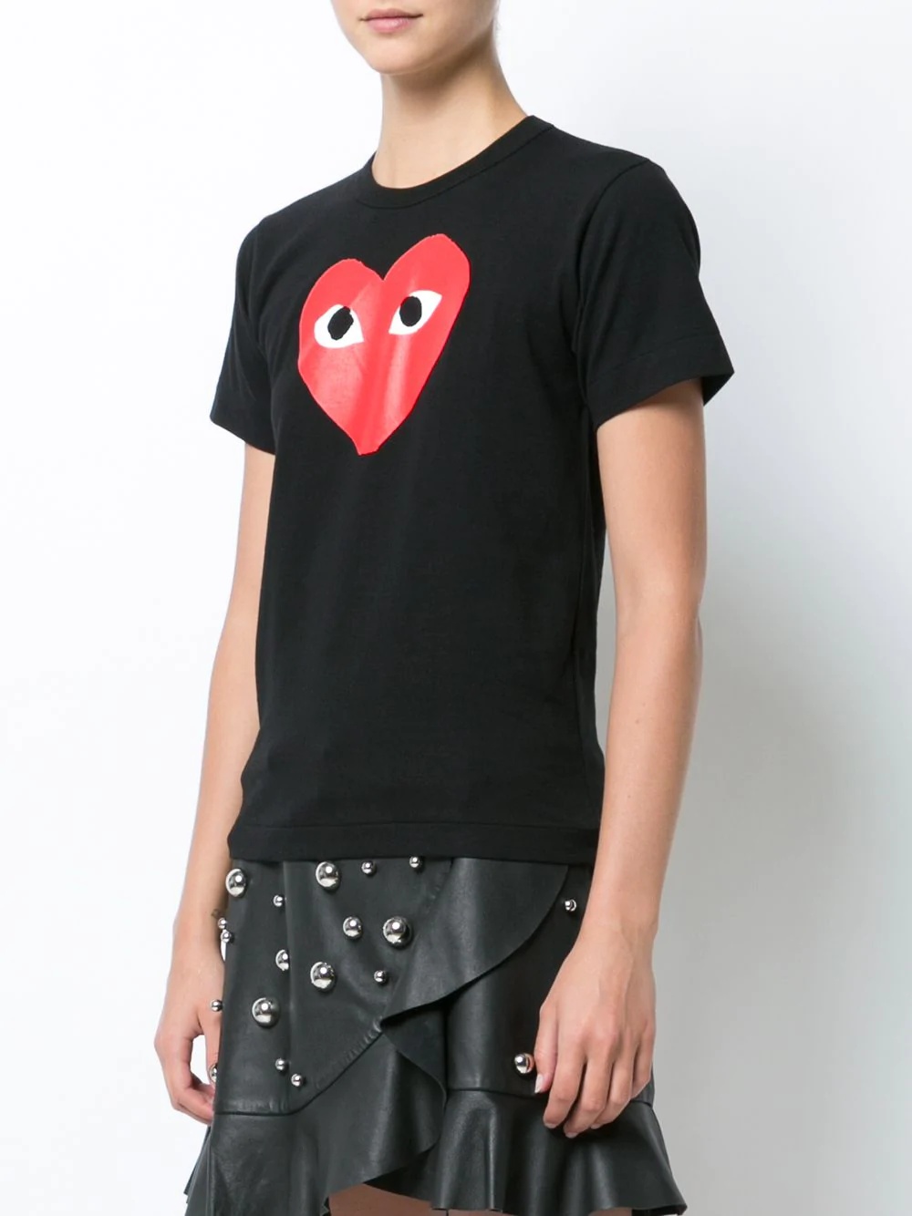 heart print T-shirt - 3