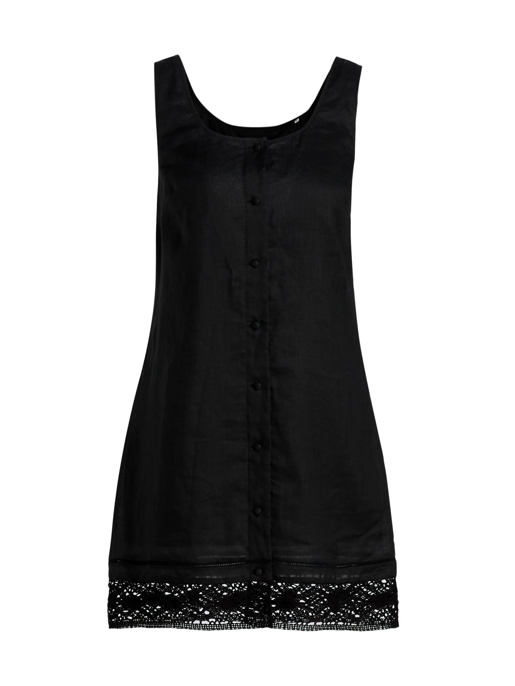 Women's The Heirloom Lace-Trim Minidress - Black - 1