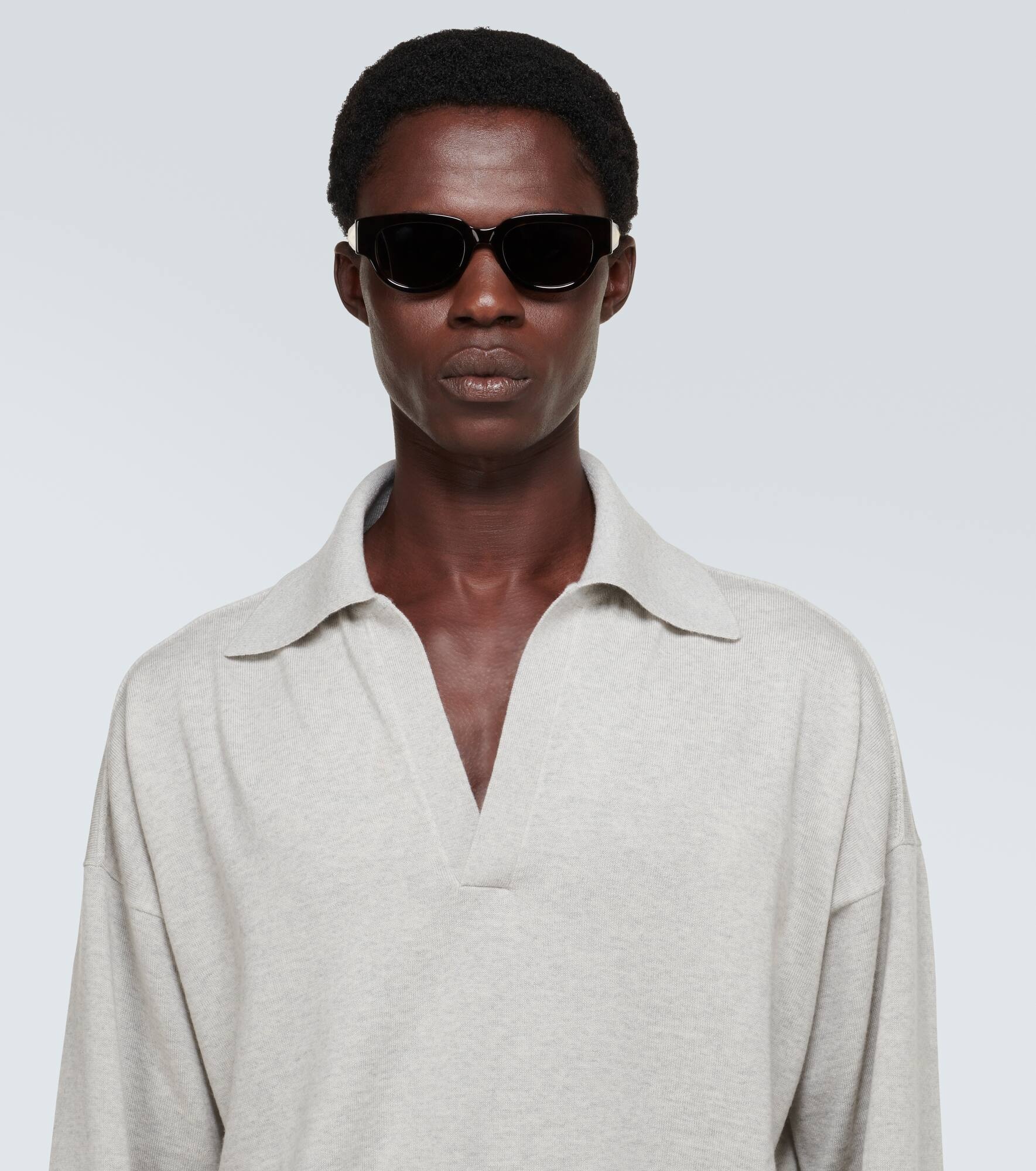 Tortoiseshell oval sunglasses - 3
