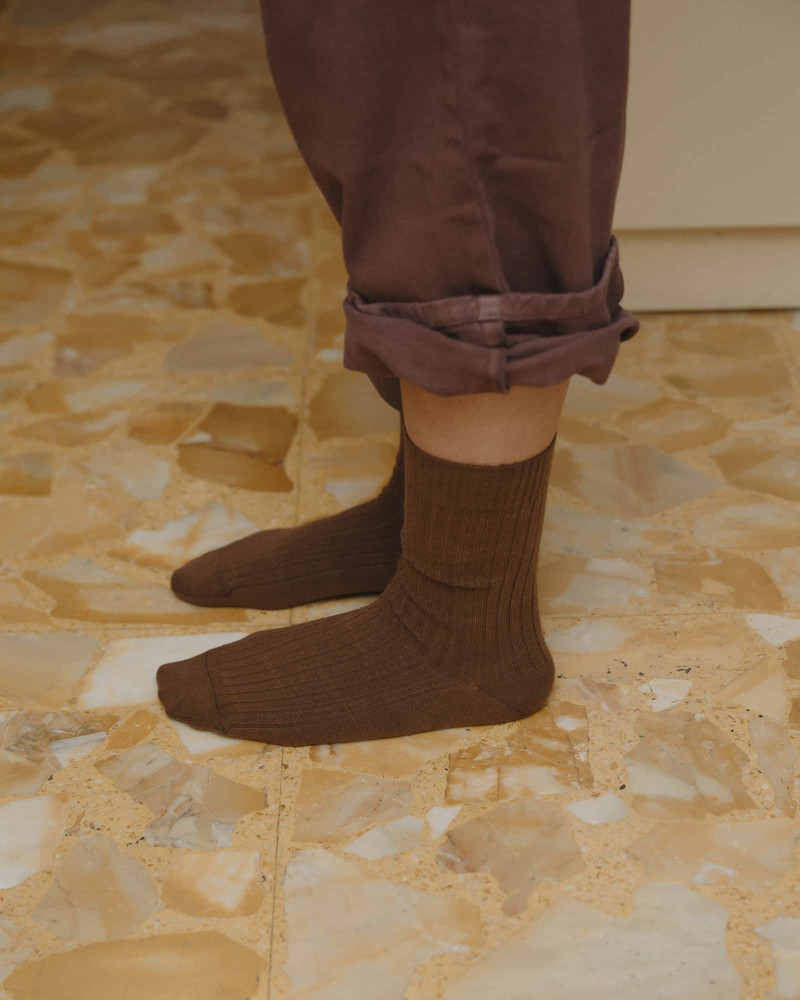 Rib Overankle Socks - Organic Cotton Rib 3