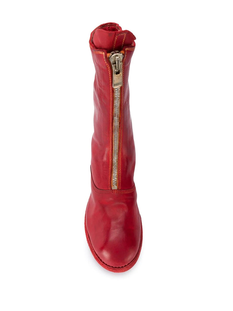 front-zip leather boots 4