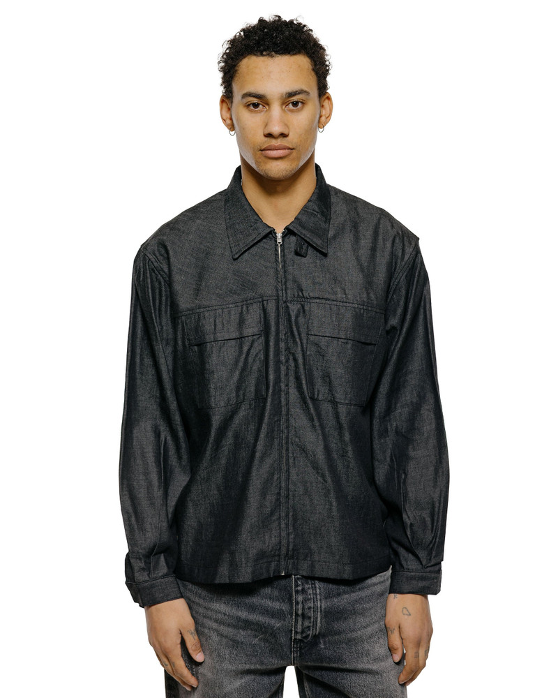 LADY WHITE CO. Joliet Zip Shirt Black Chambray outlook