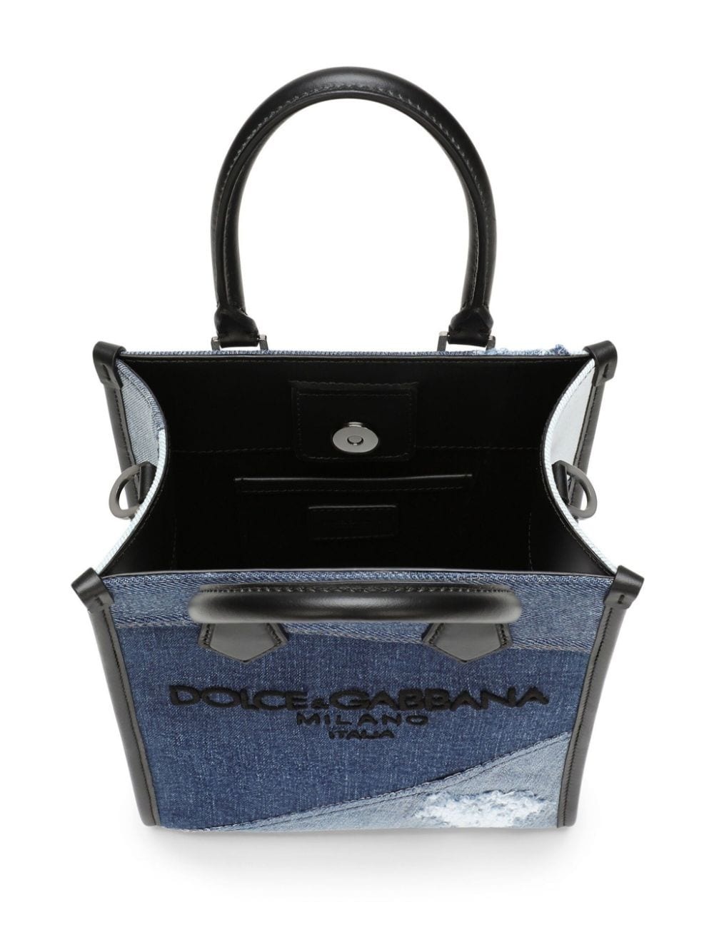 patchwork-detailing cotton-blend tote bag - 4