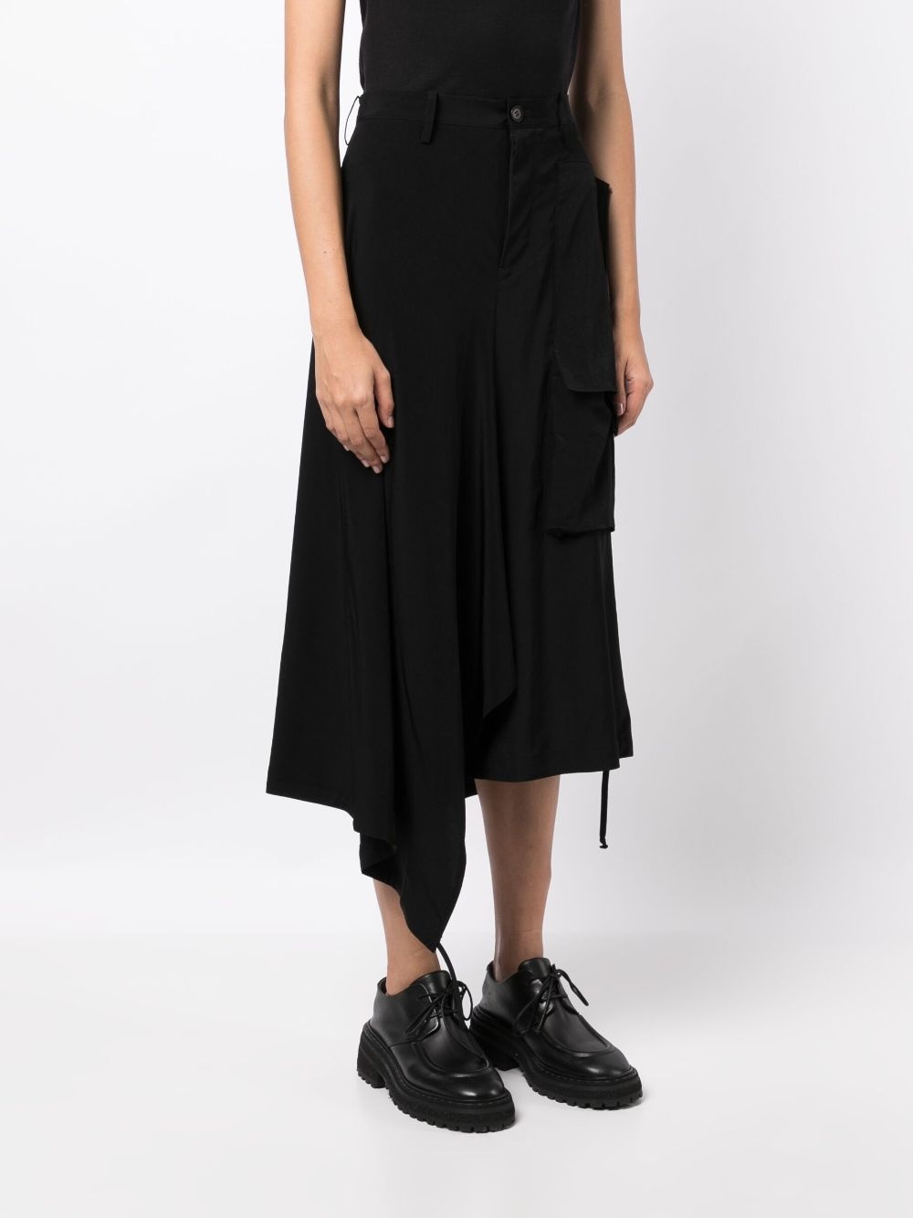 high-waisted asymmetric skirt - 3