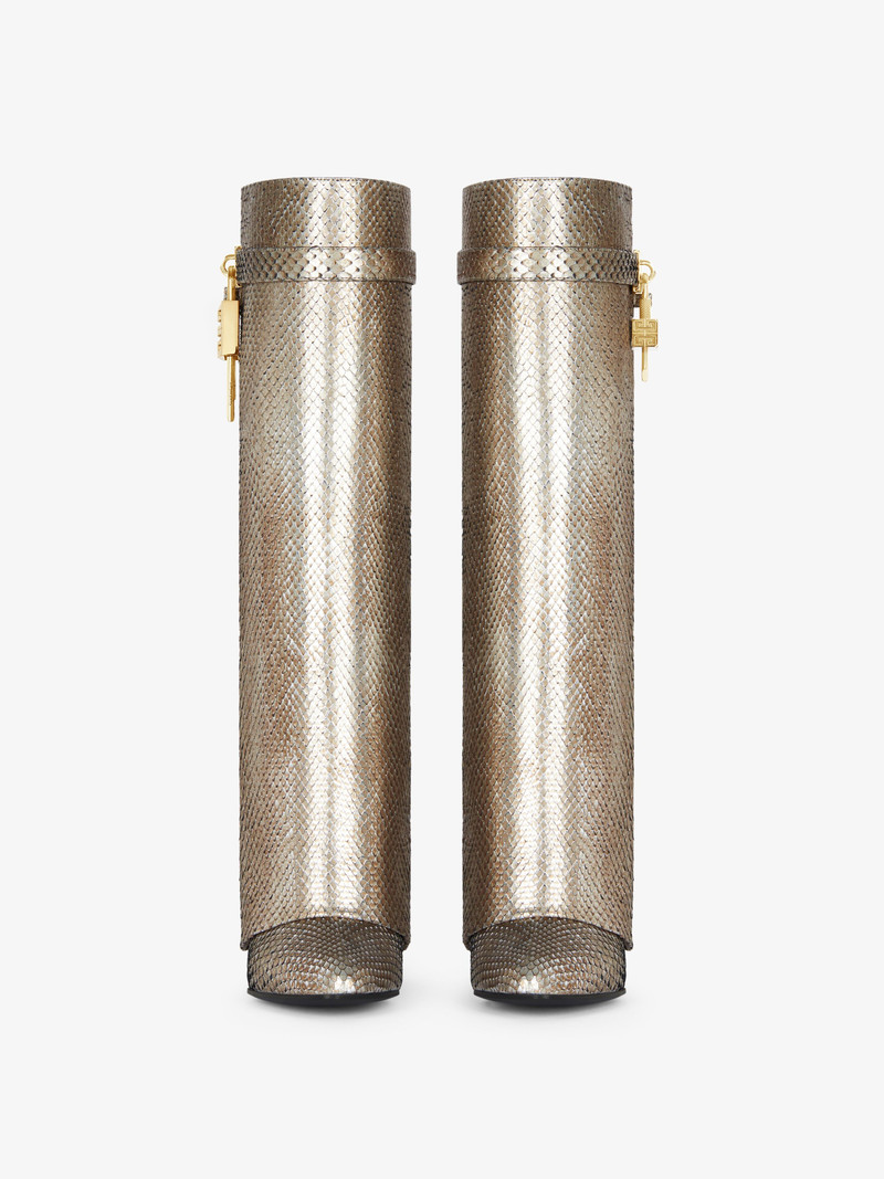 Givenchy SHARK LOCK BOOTS IN PYTHON WITH IRIDESCENT EFFECT outlook